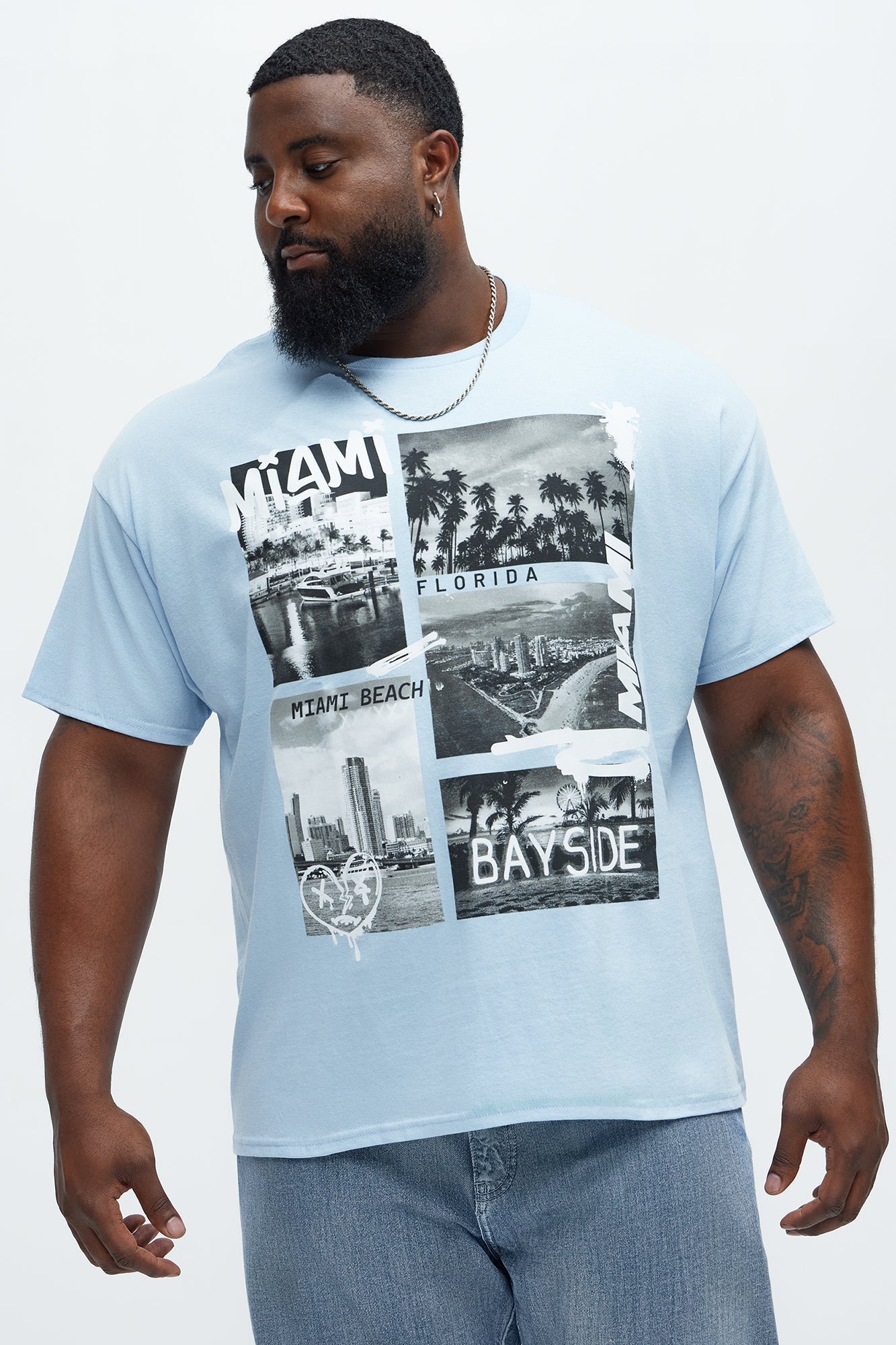Miami Bayside Short Sleeve Tee - Light Blue