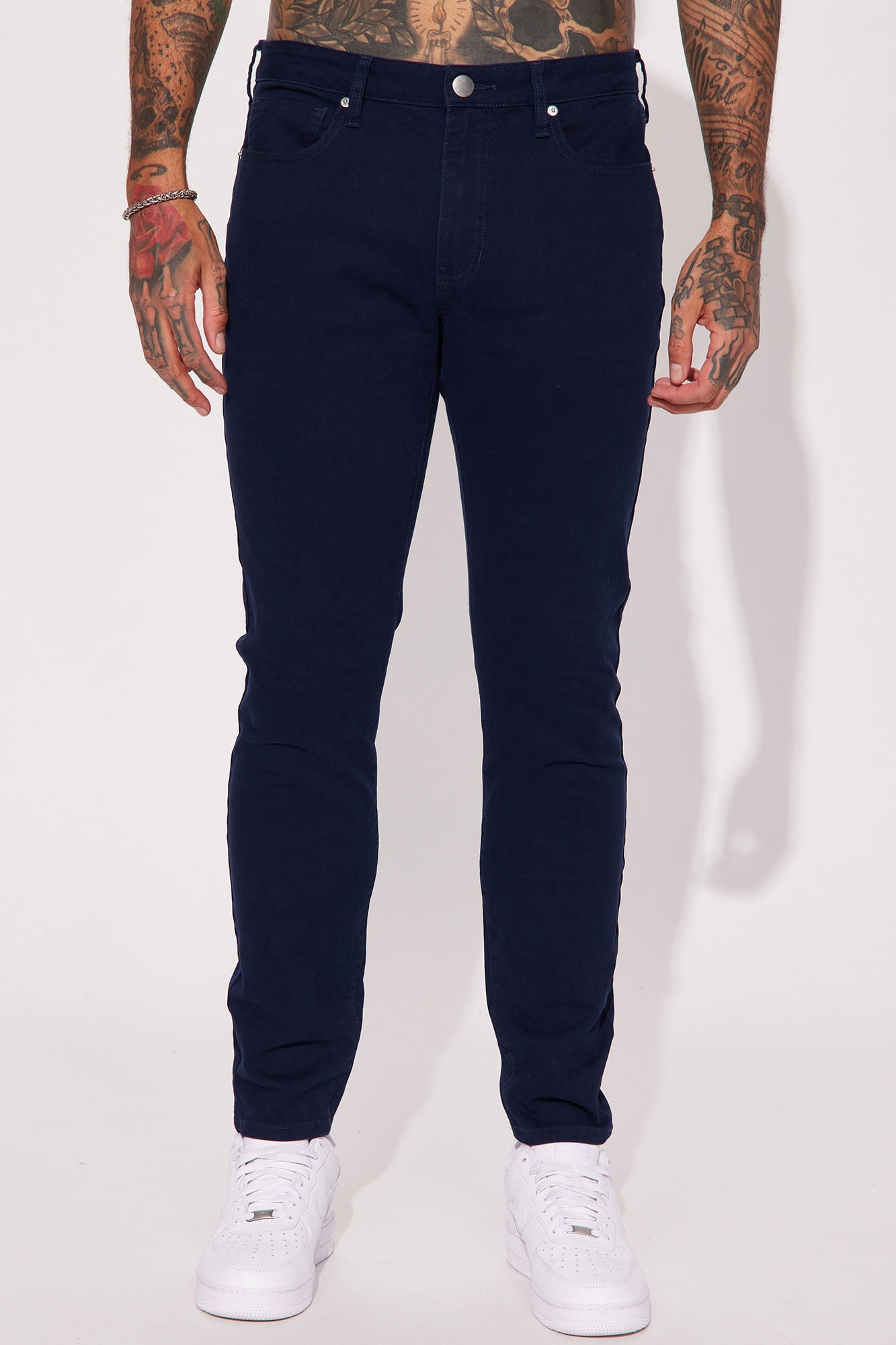 Mac Chino Skinny 5 Pocket Pants - Navy