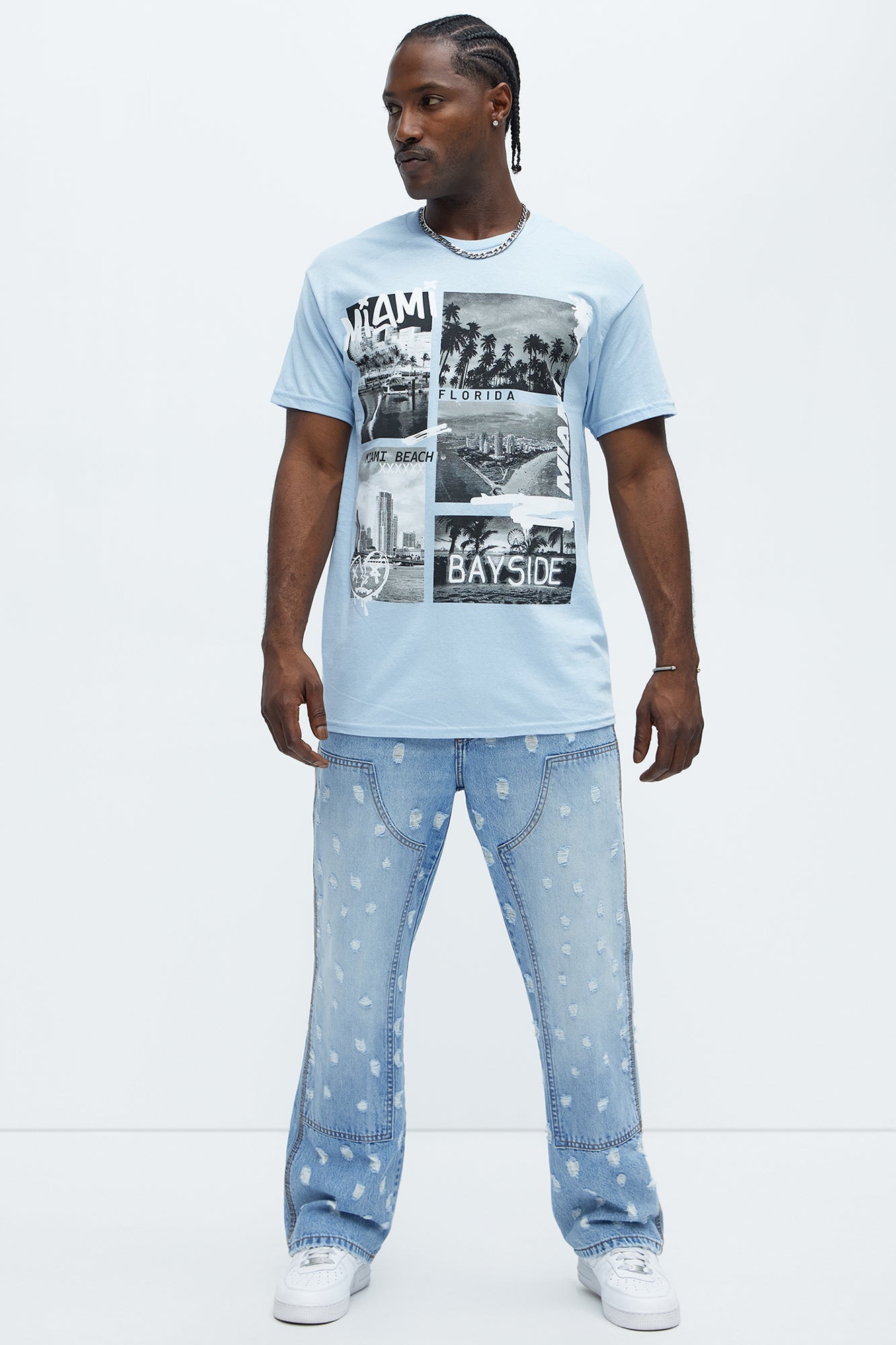 Miami Bayside Short Sleeve Tee - Light Blue