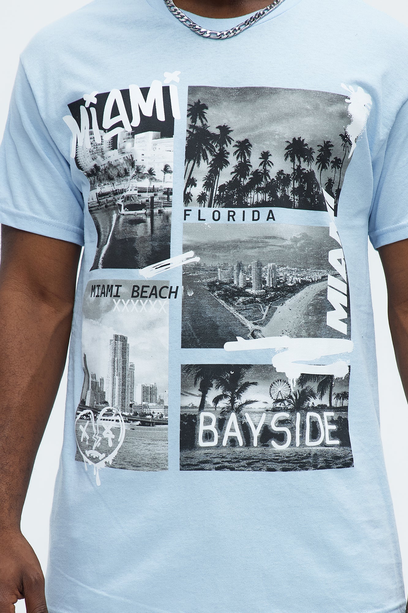 Miami Bayside Short Sleeve Tee - Light Blue