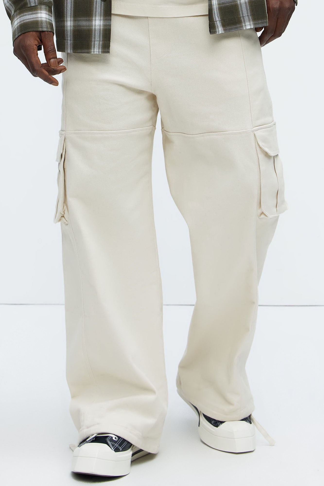 See You Now Baggy Cargo Pants - Cream