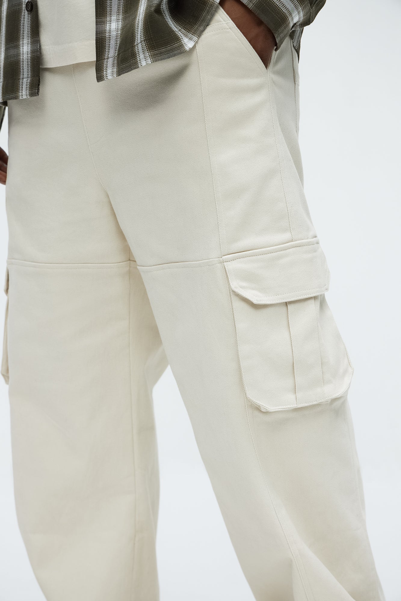 See You Now Baggy Cargo Pants - Cream
