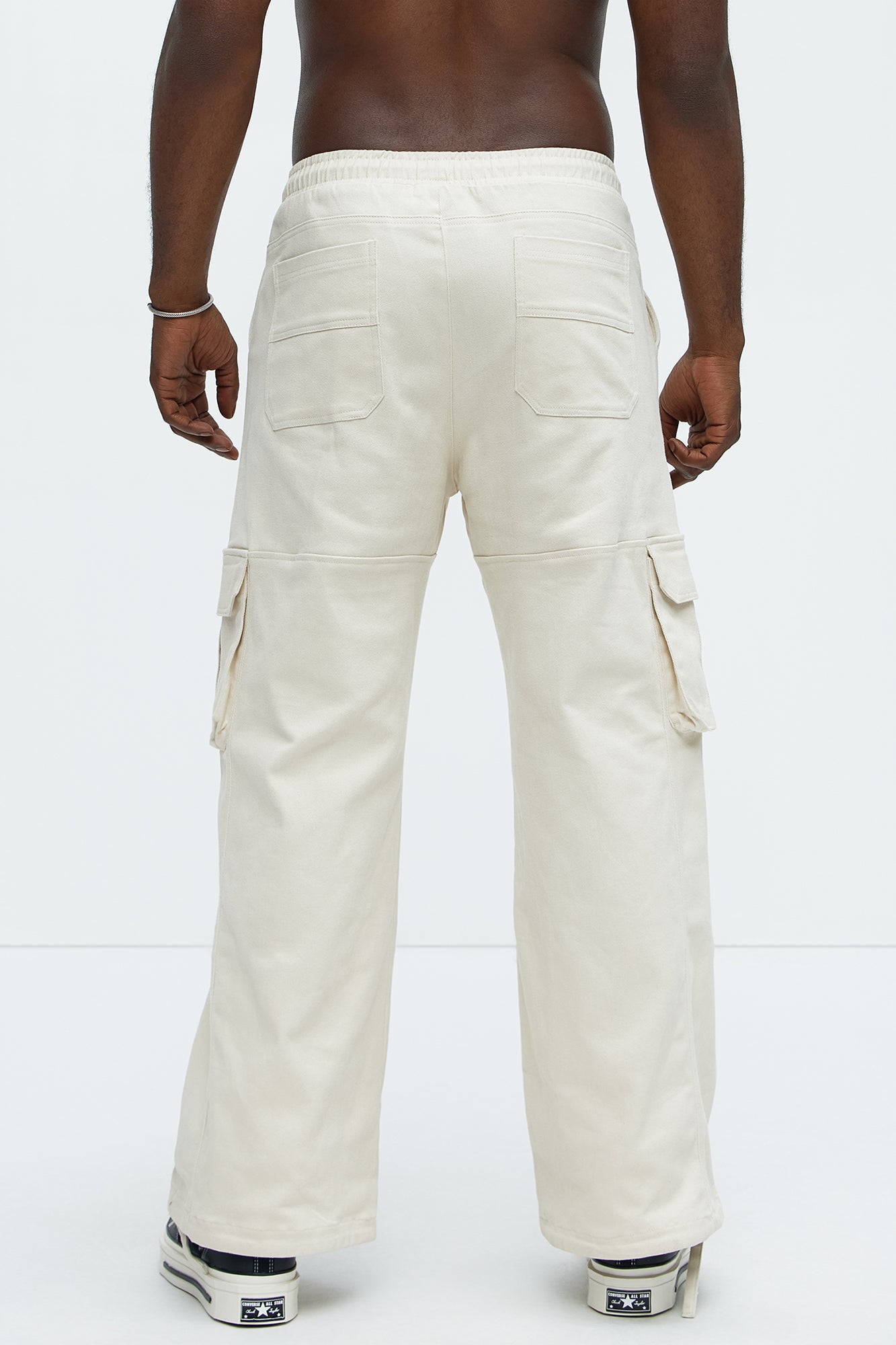 See You Now Baggy Cargo Pants - Cream
