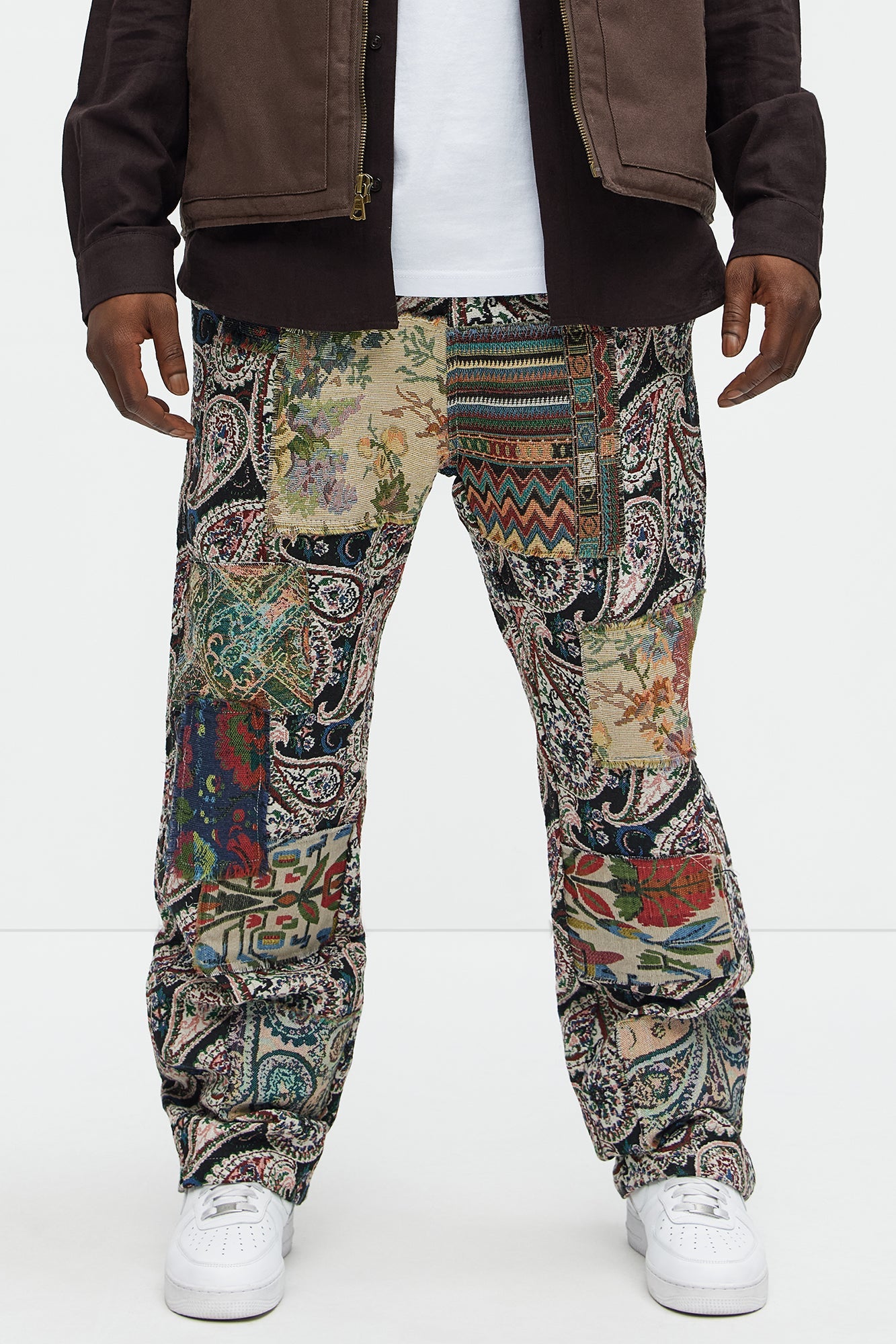 Straight Patch It Up For Me Pants - Multi Color