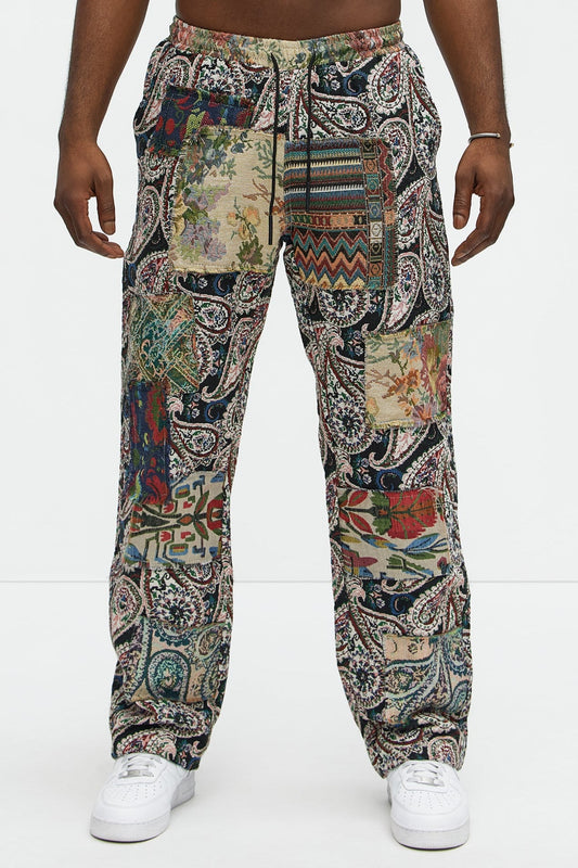 Straight Patch It Up For Me Pants - Multi Color