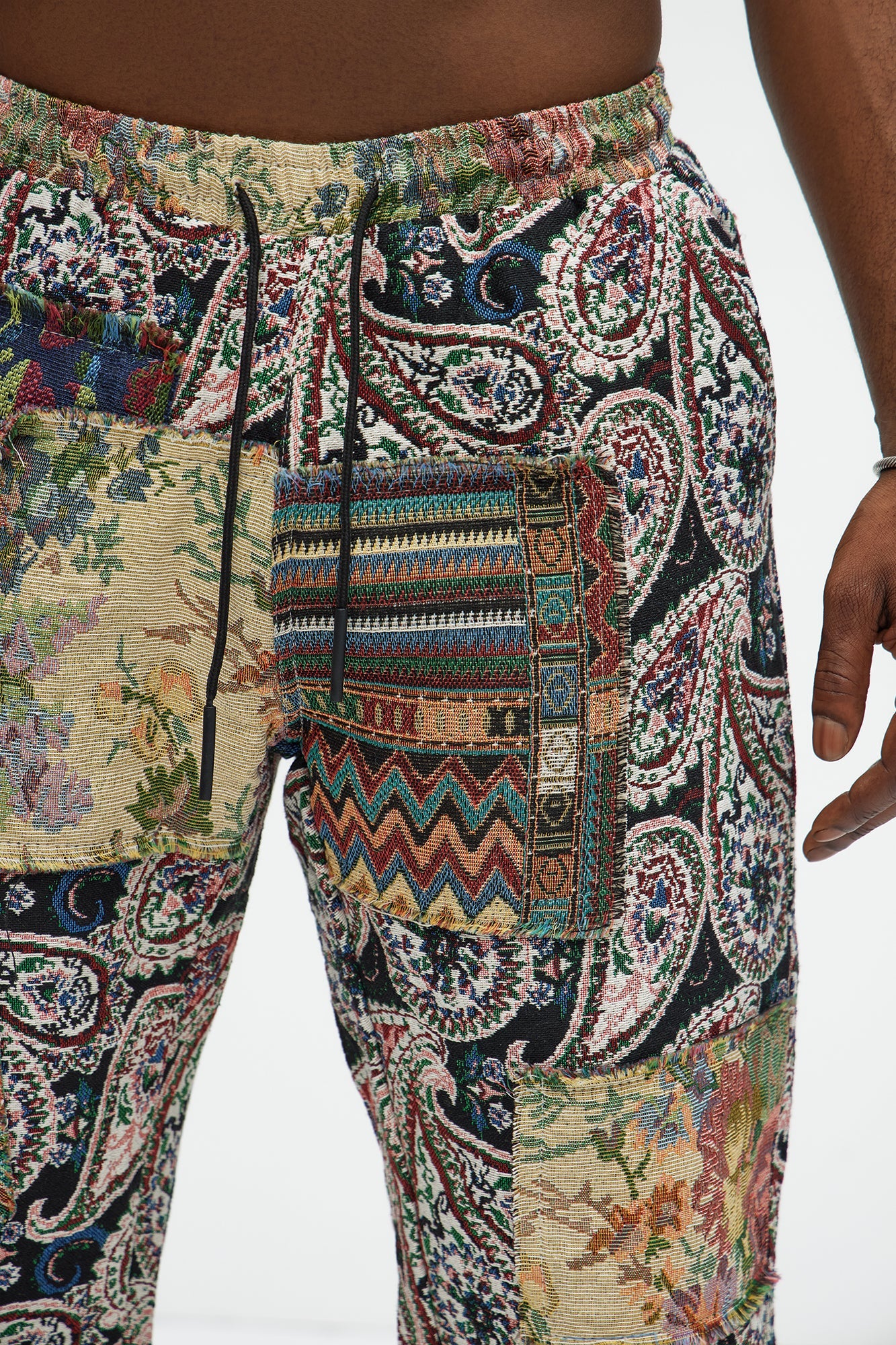 Straight Patch It Up For Me Pants - Multi Color