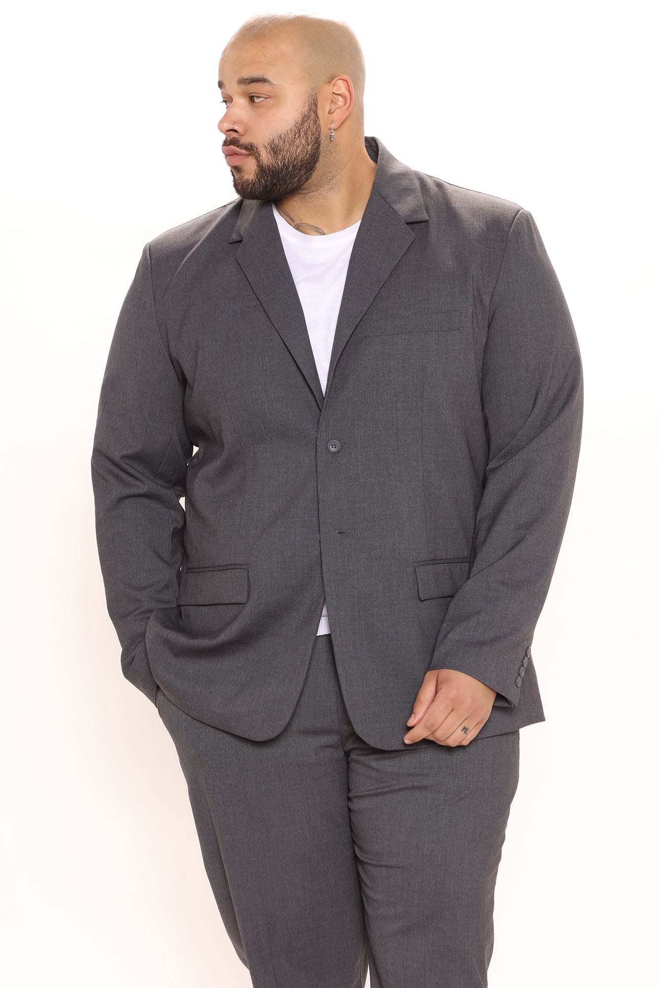 The Modern Stretch Suit Jacket - Charcoal