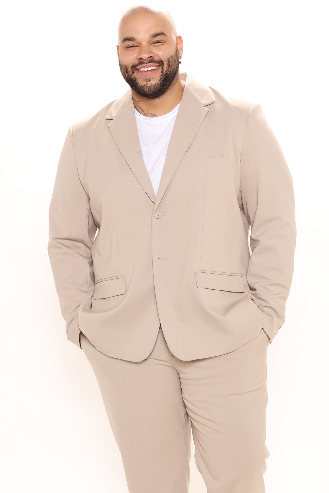 The Modern Stretch Suit Jacket - Tan