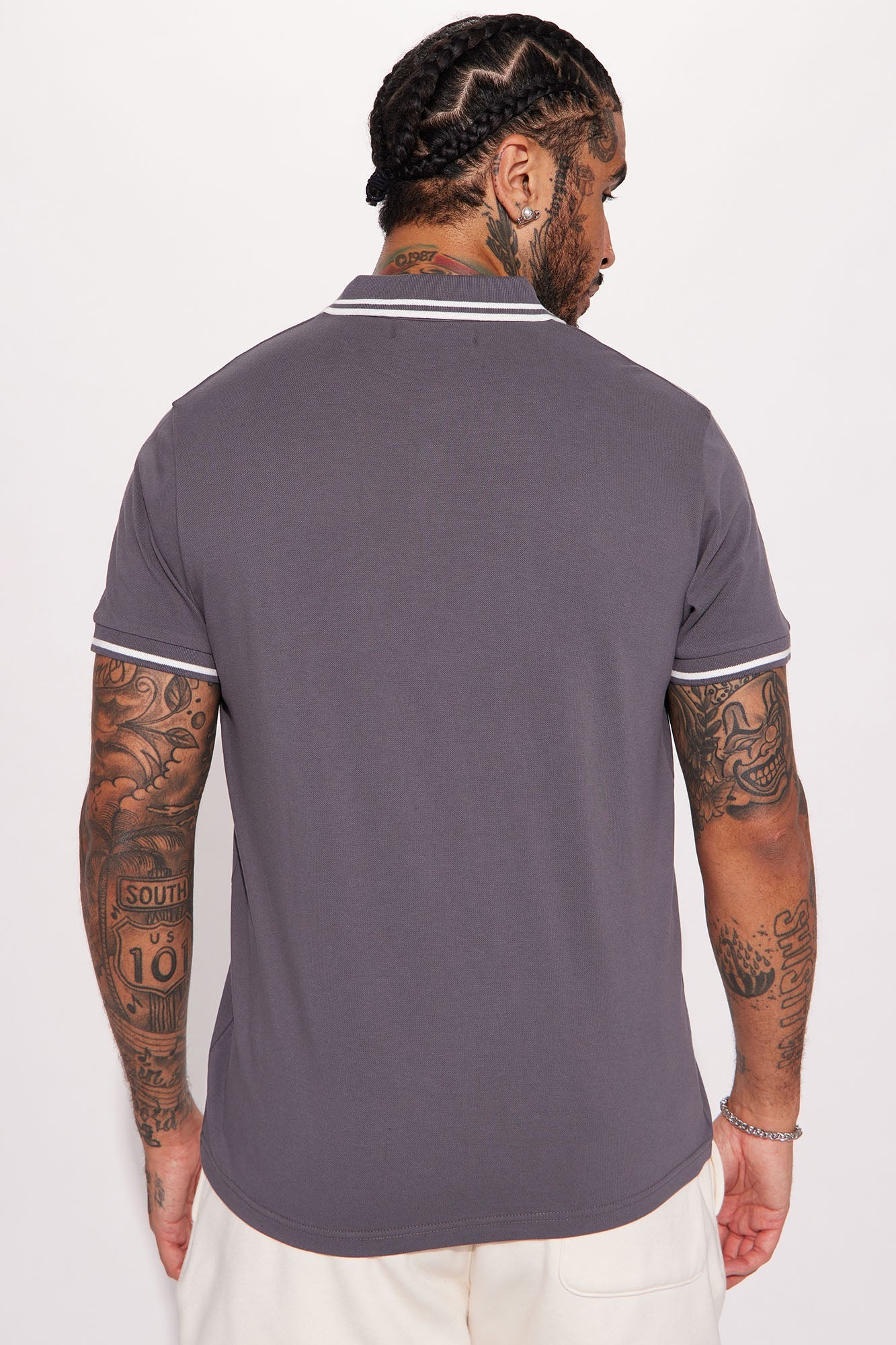 Wilson Short Sleeve Polo - Charcoal