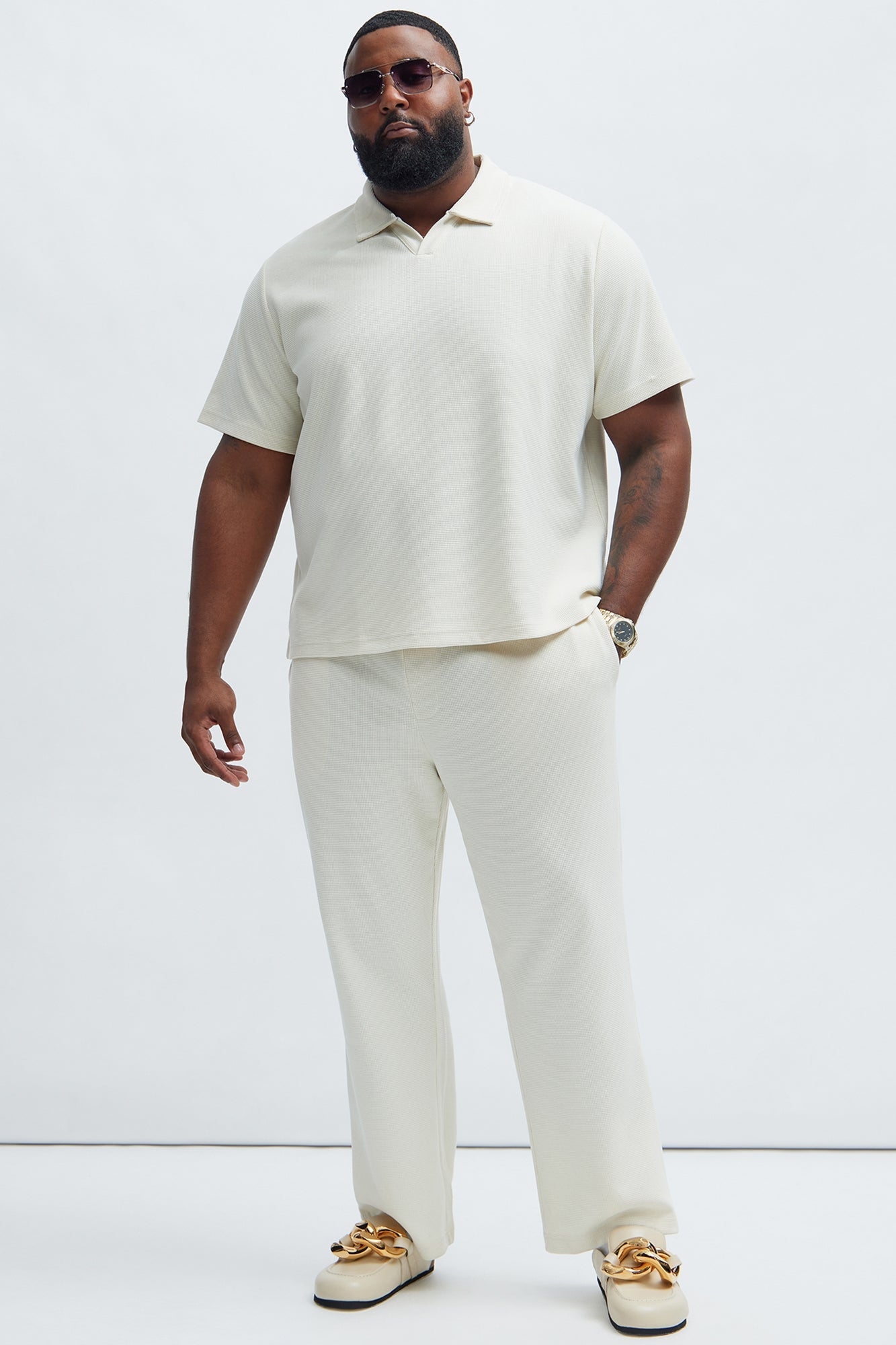Cairo Textured Polo - Cream