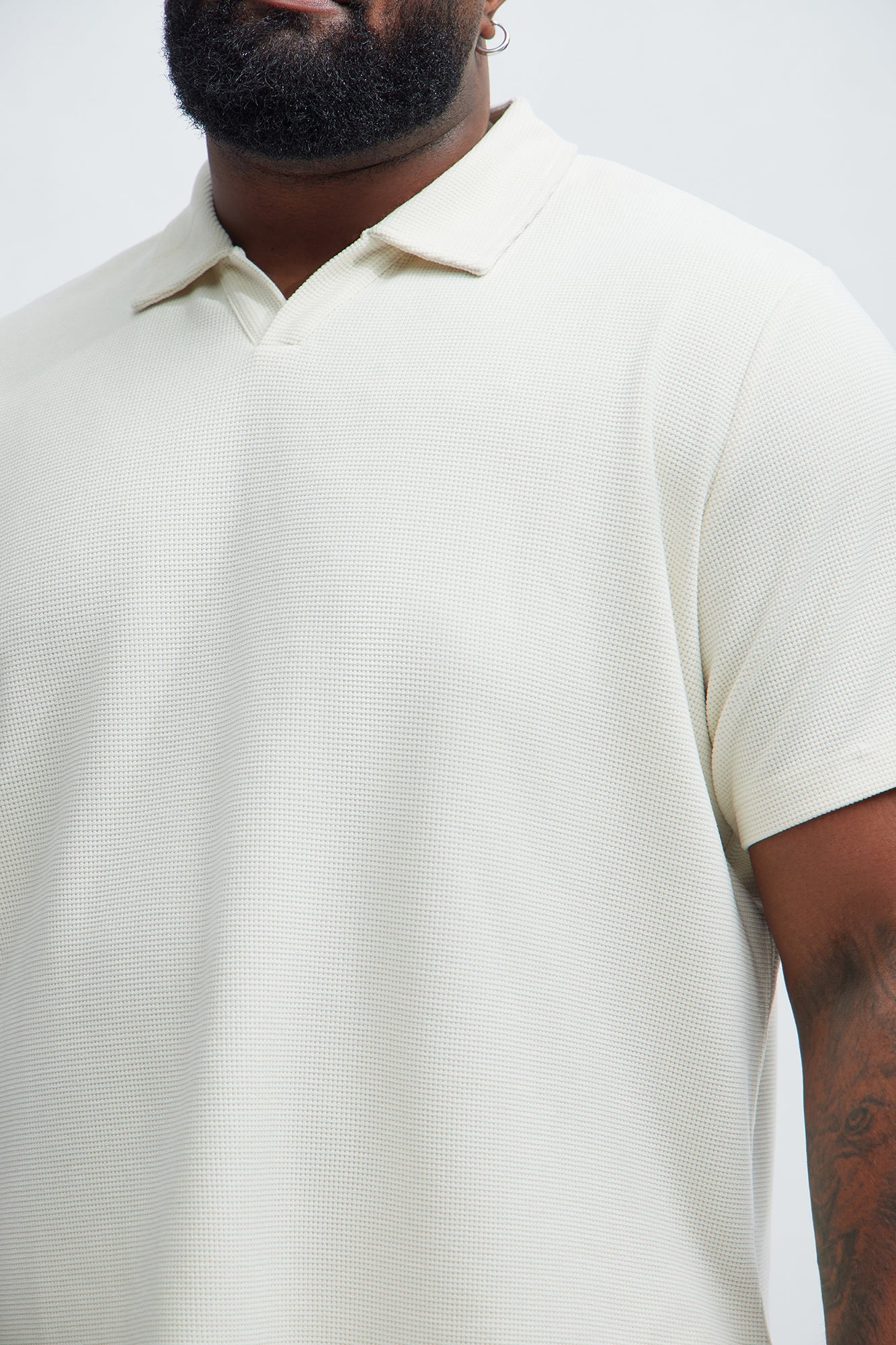 Cairo Textured Polo - Cream