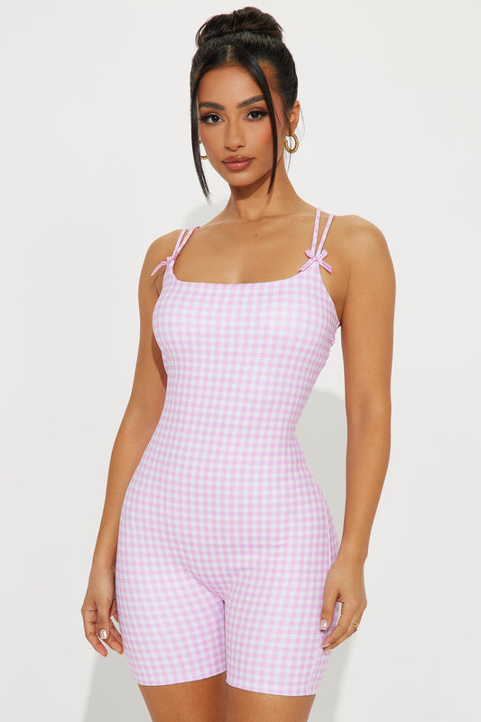 Pickleball Cutie Active Romper - Pink