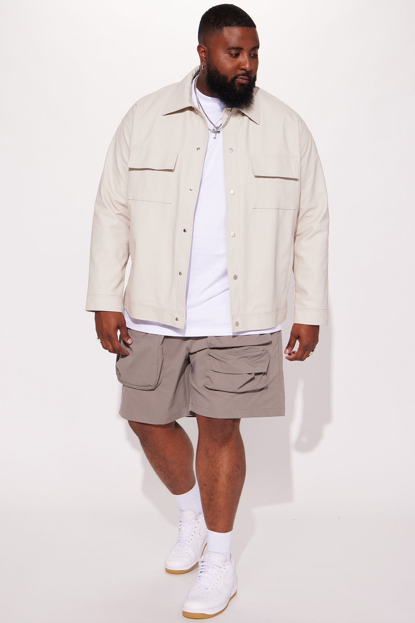 Starstruck Utility Cargo Shorts - Grey