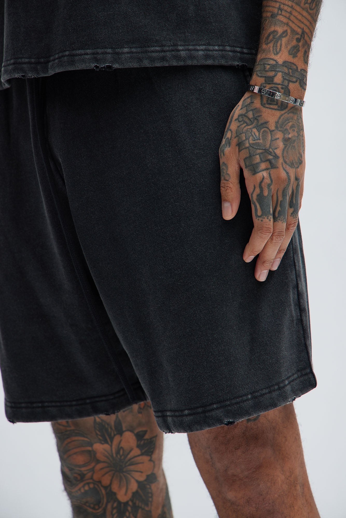 Tyson Heavy Wash Relaxed Shorts - Black Wash