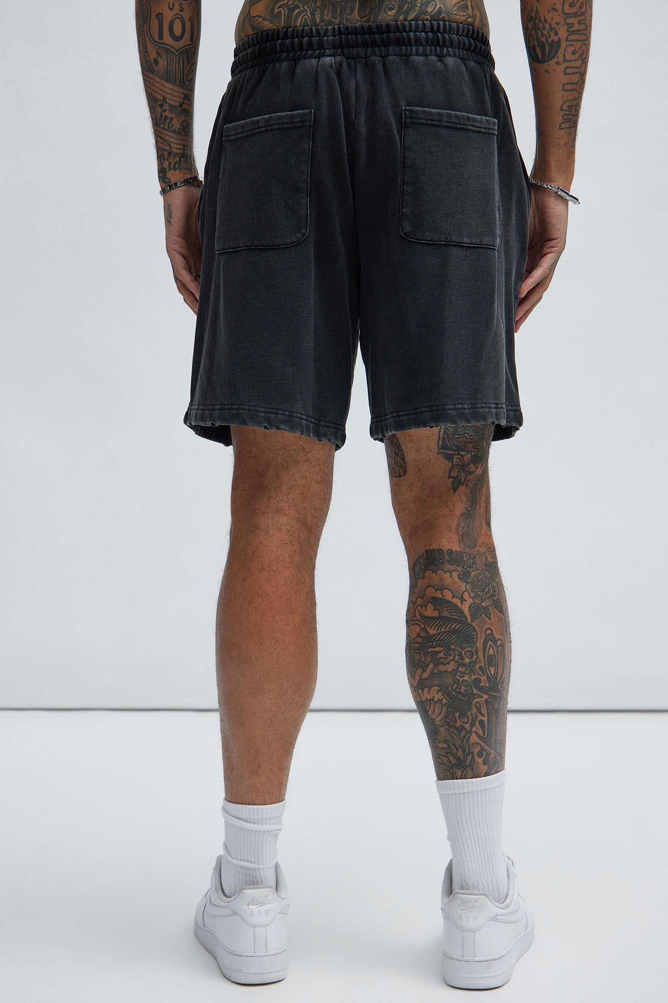 Tyson Heavy Wash Relaxed Shorts - Black Wash