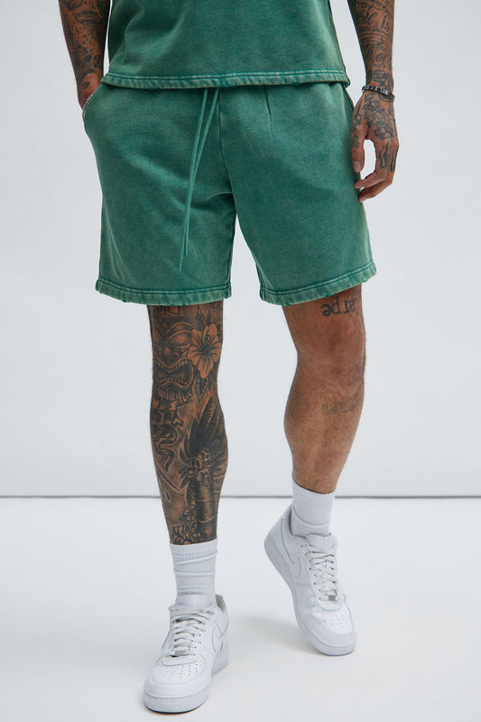 Tyson Heavy Wash Relaxed Shorts - Green