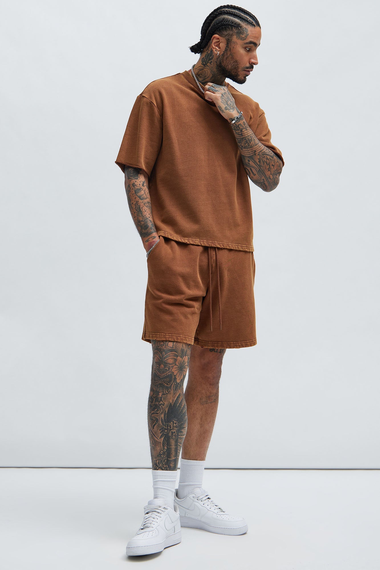 Tyson Heavy Wash Tee - Dark Brown