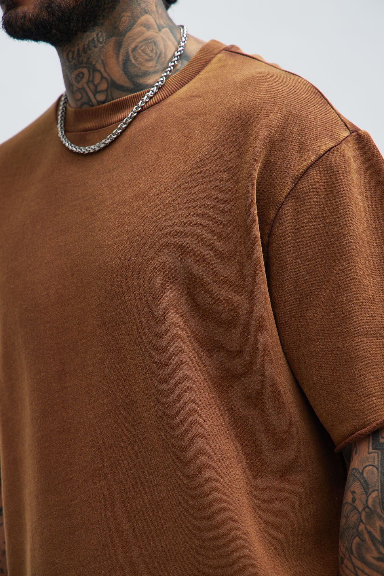 Tyson Heavy Wash Tee - Dark Brown