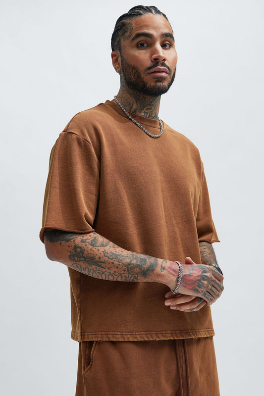 Tyson Heavy Wash Tee - Dark Brown