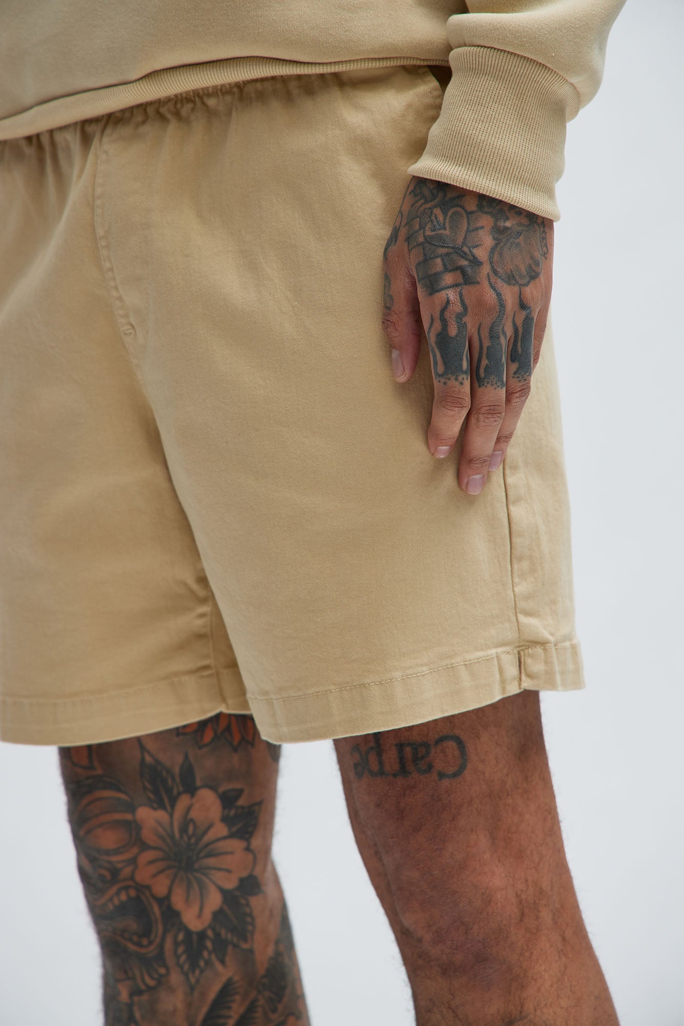Twill Volley Shorts - Khaki