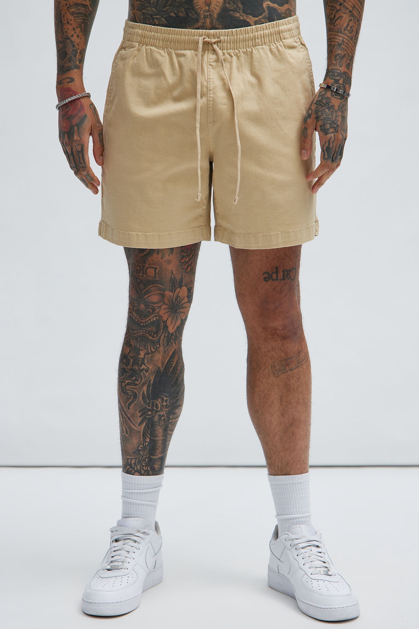 Twill Volley Shorts - Khaki