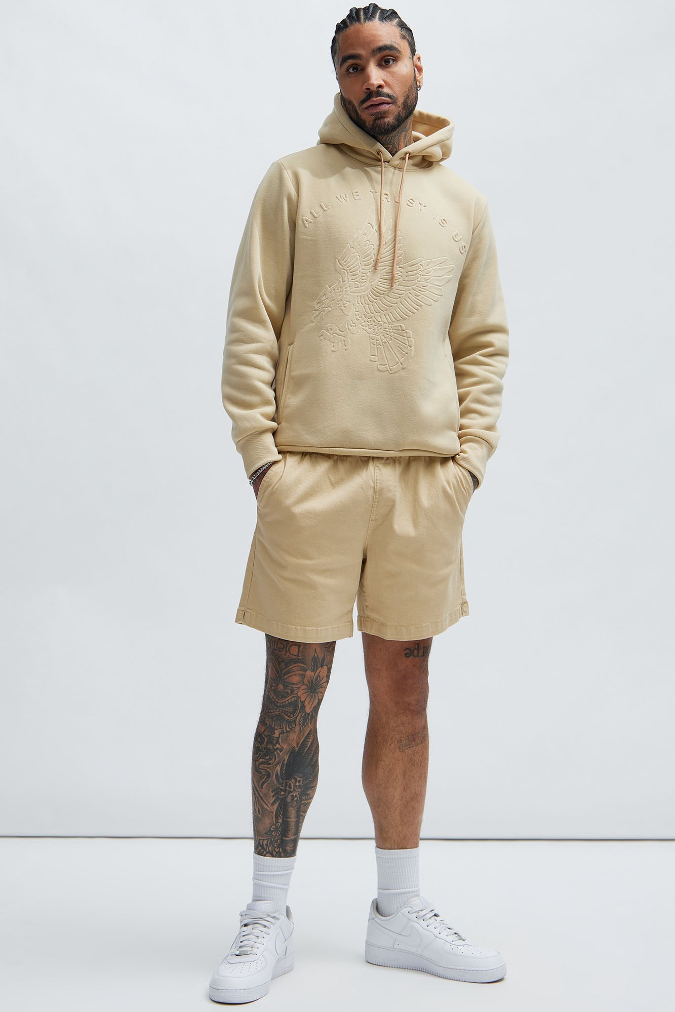 Twill Volley Shorts - Khaki