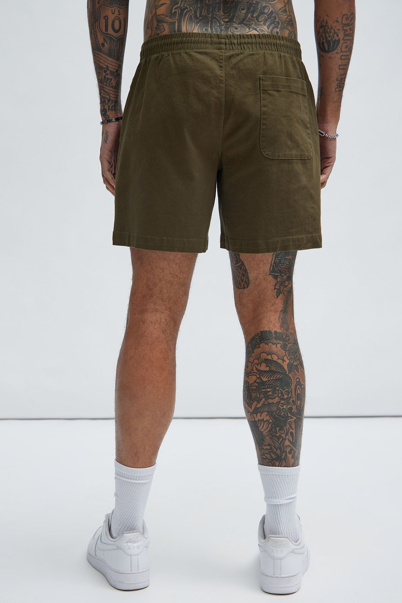 Twill Volley Shorts - Olive