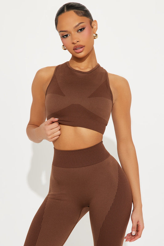 Your Next Move Seamless Sports Bra - Mocha