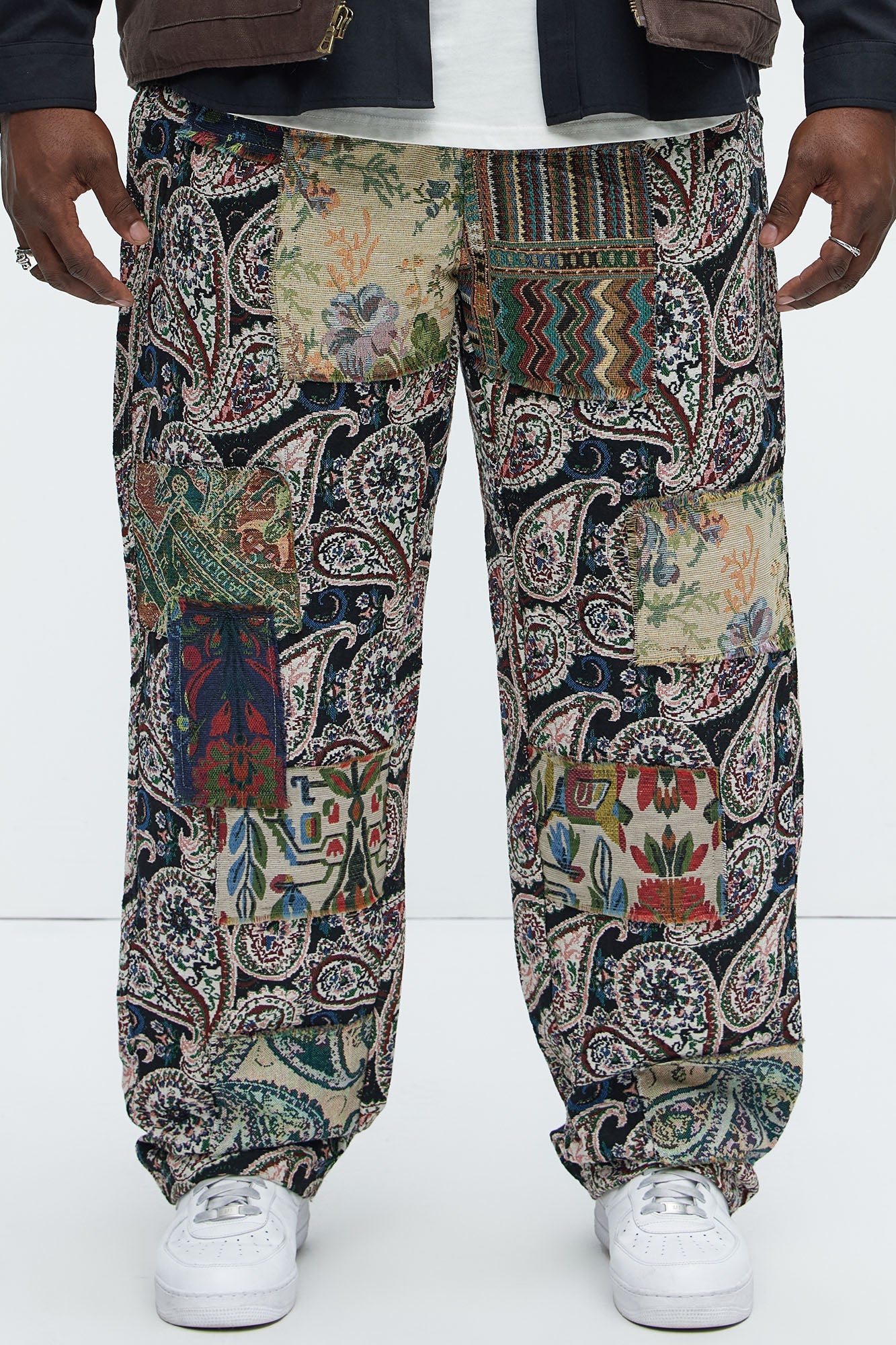 Straight Patch It Up For Me Pants - Multi Color
