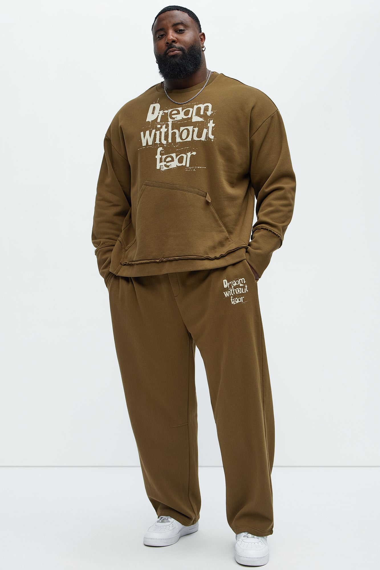 Dream Without Fear Sweatpants - Brown