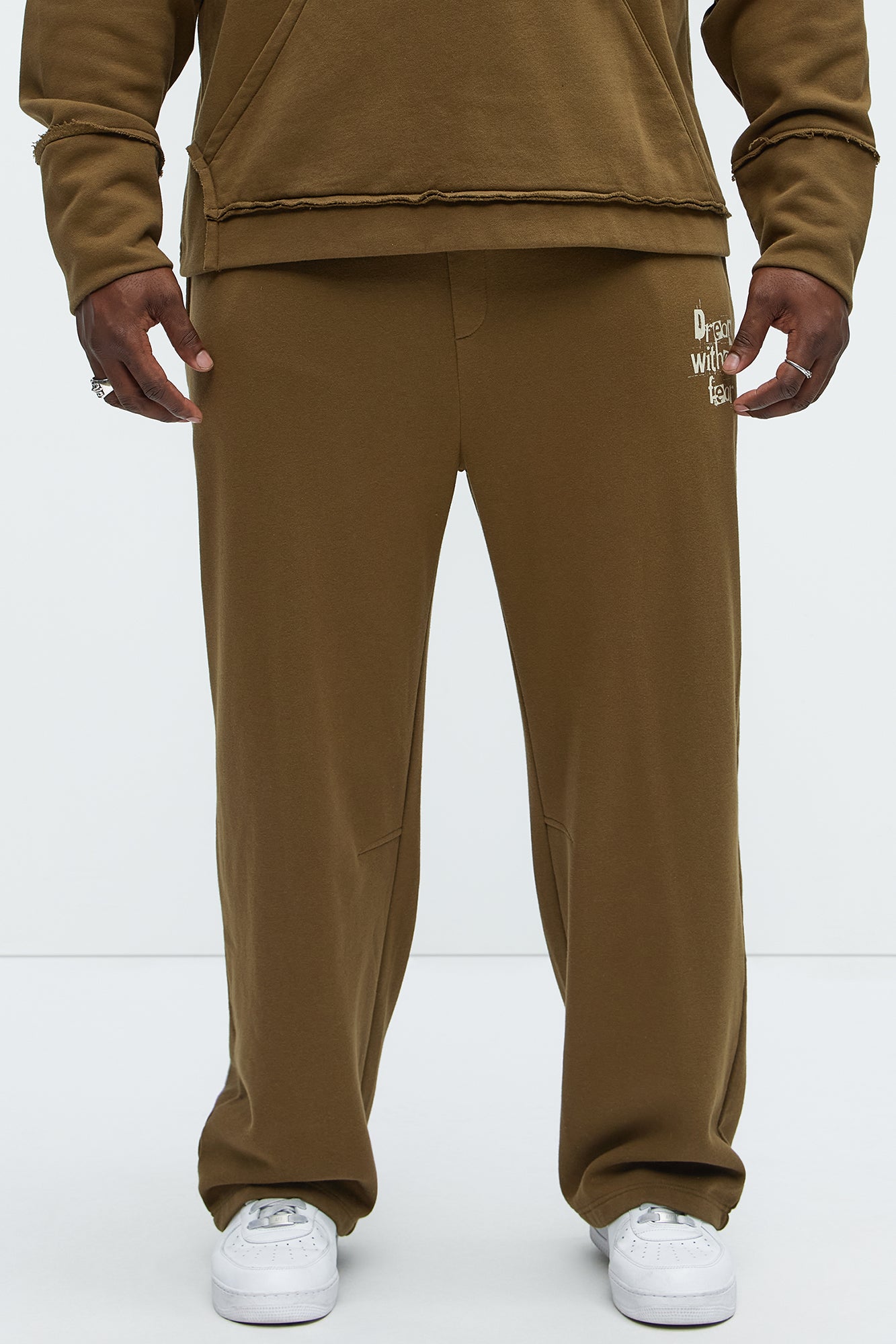 Dream Without Fear Sweatpants - Brown