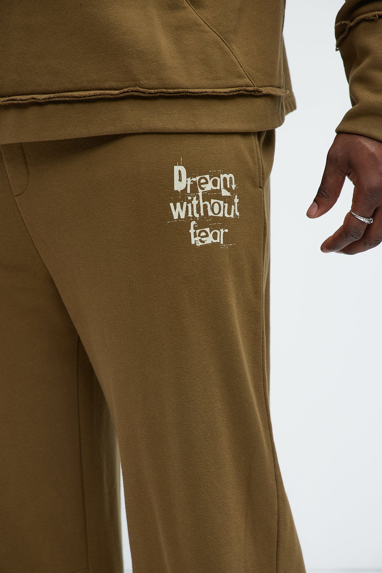 Dream Without Fear Sweatpants - Brown