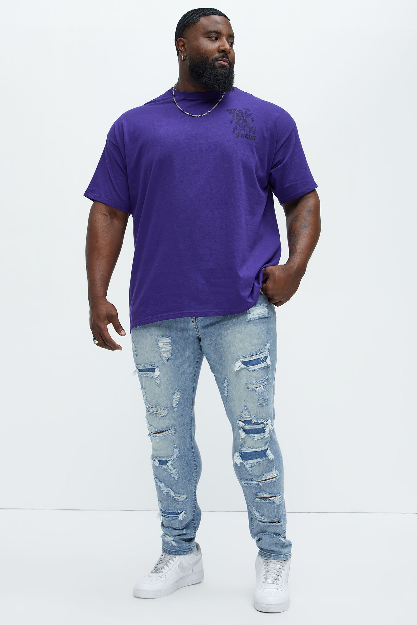 Through It Ripped Skinny Jeans - Vintage Blue Wash