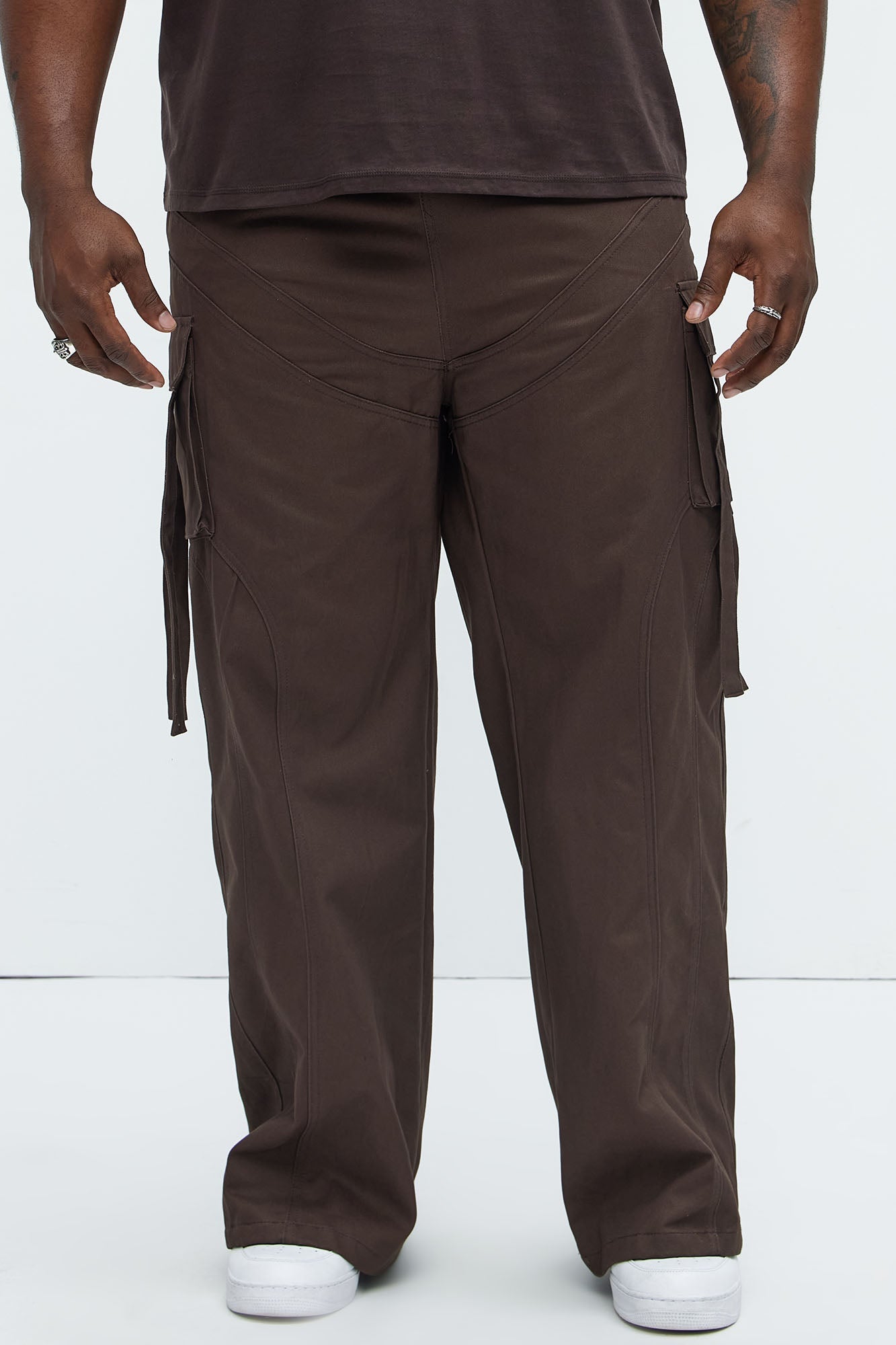 Relaxed Straight No More Waiting Cargo Pants - Dark Brown