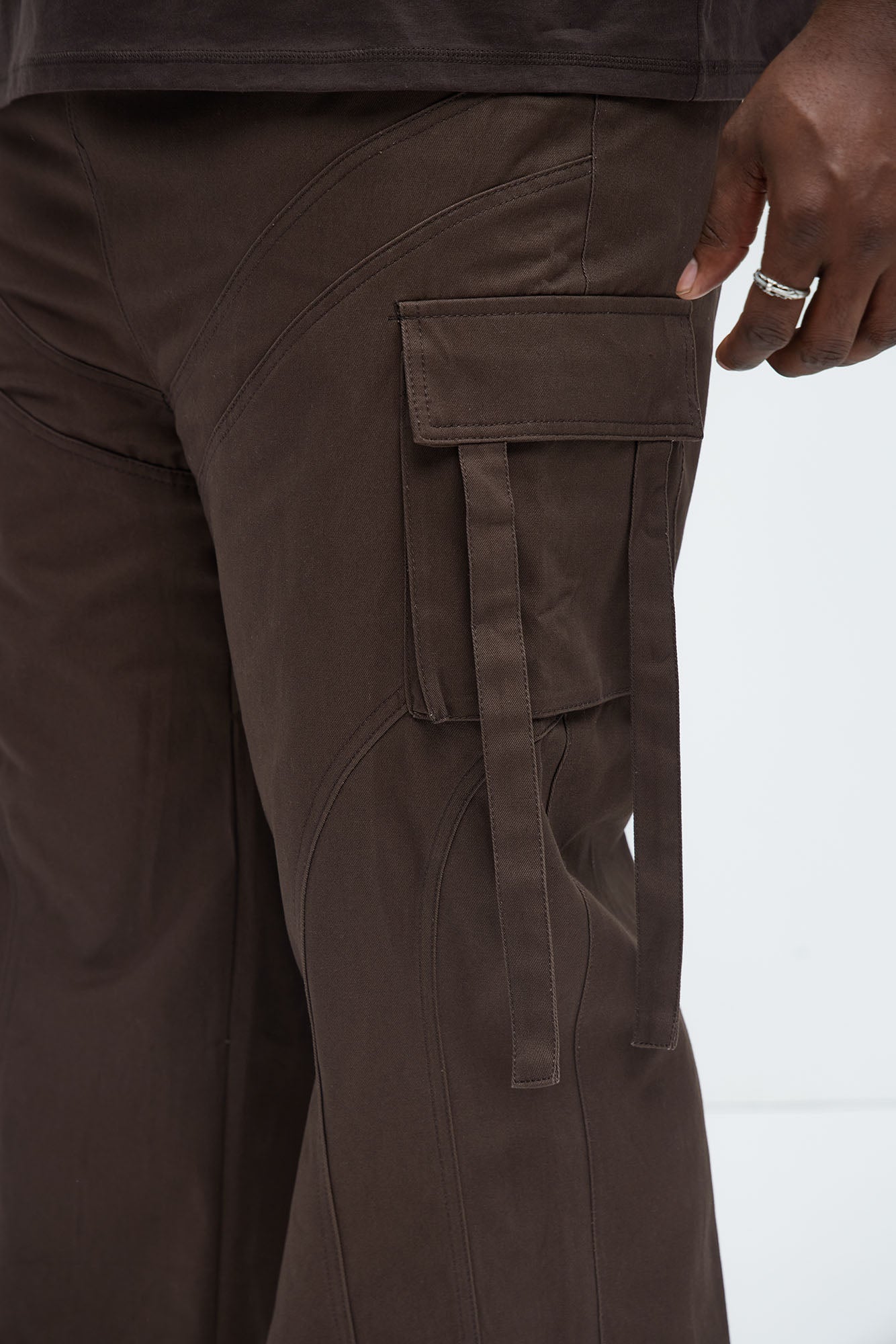 Relaxed Straight No More Waiting Cargo Pants - Dark Brown