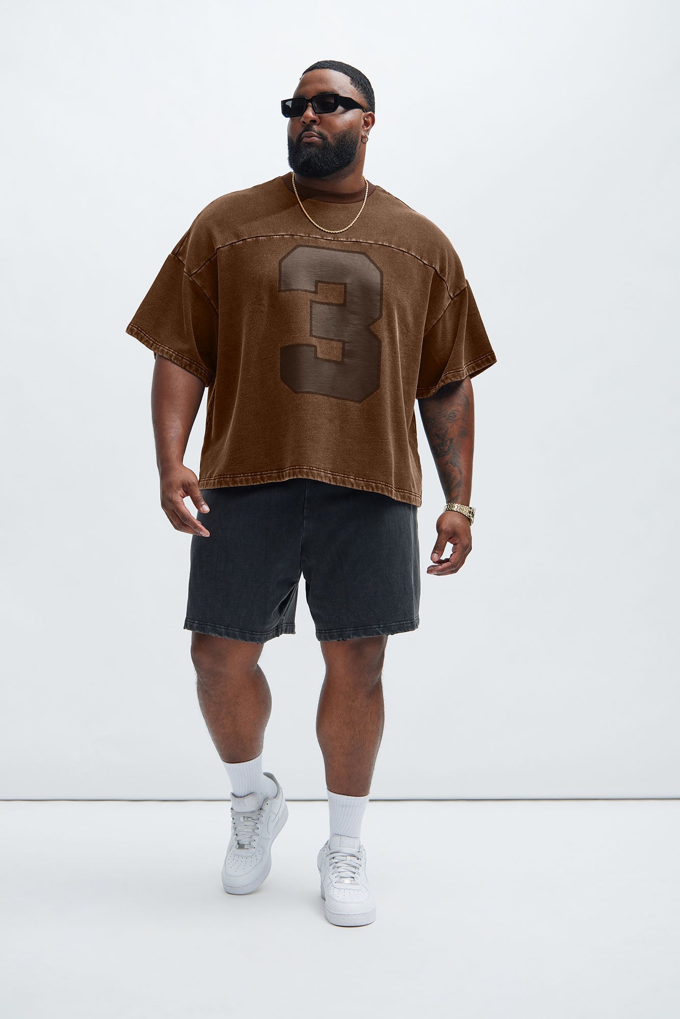 Kyle Oversized Tee - Dark Brown