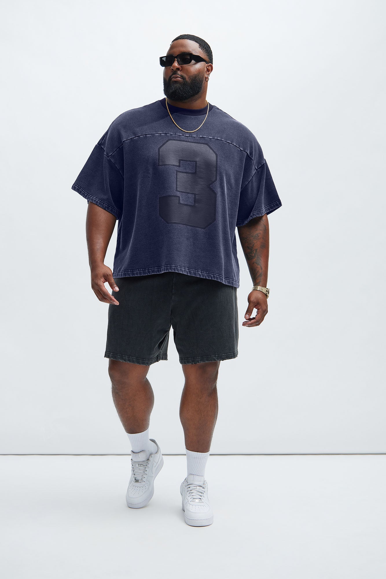Kyle Oversized Tee - Navy
