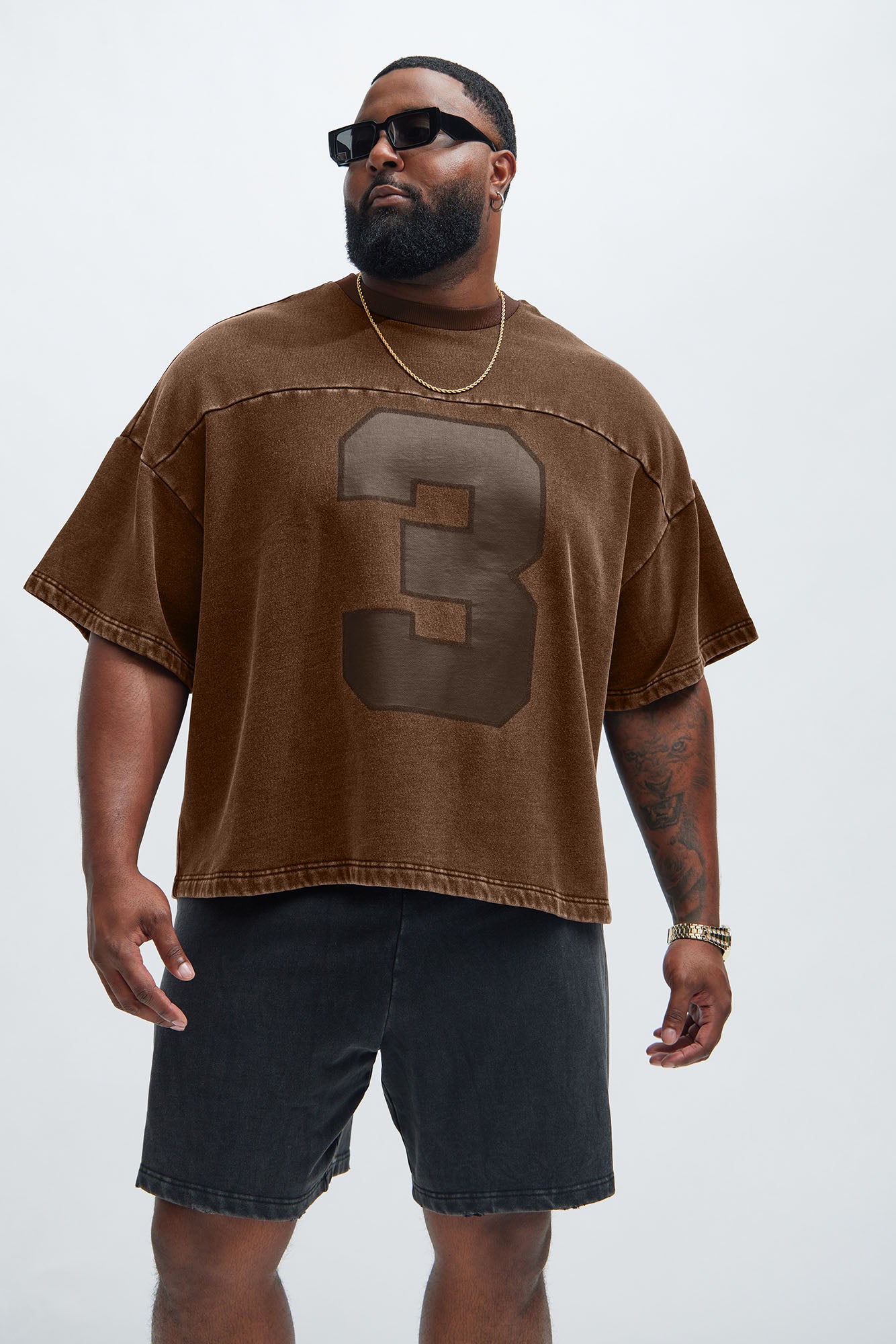 Kyle Oversized Tee - Dark Brown