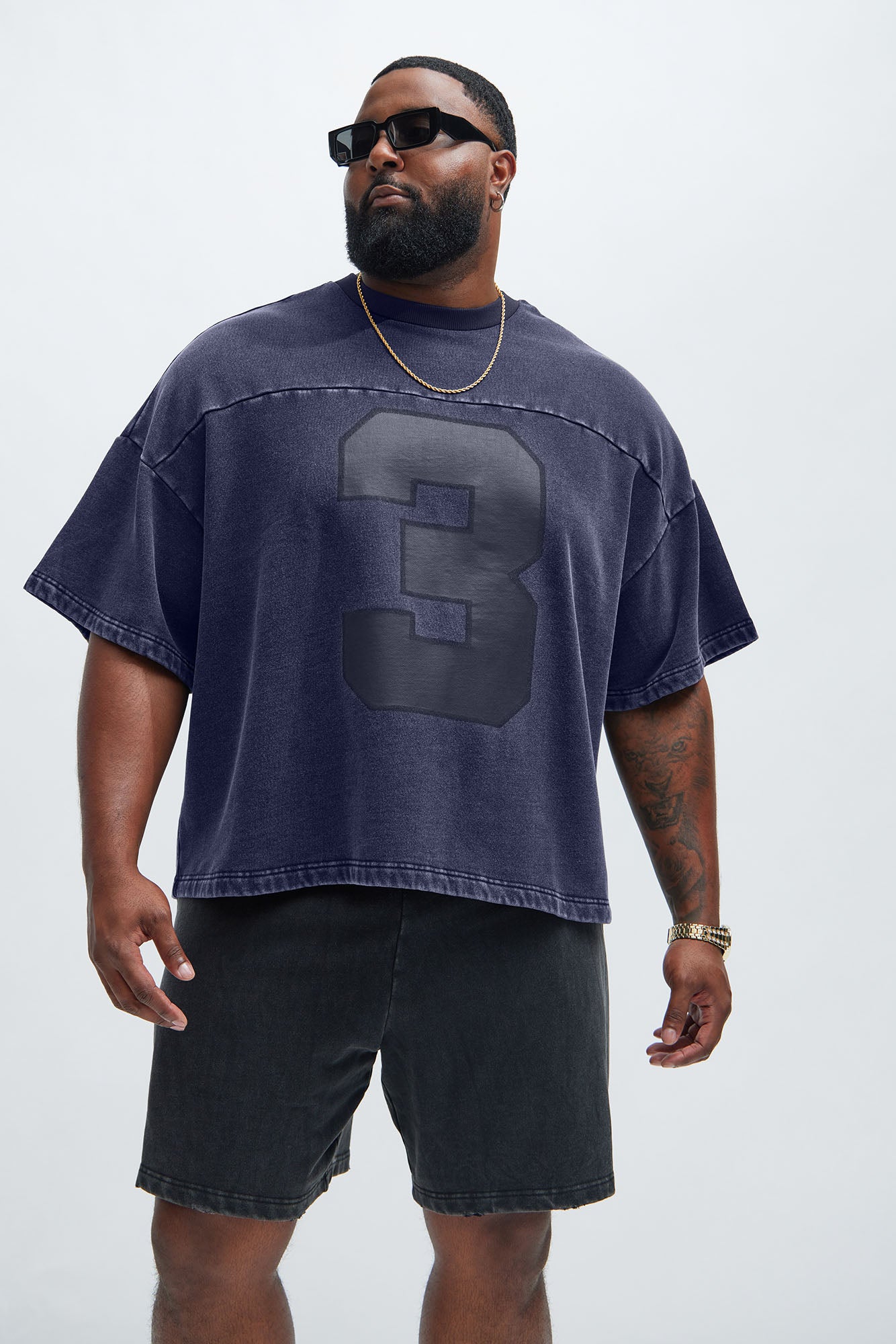 Kyle Oversized Tee - Navy