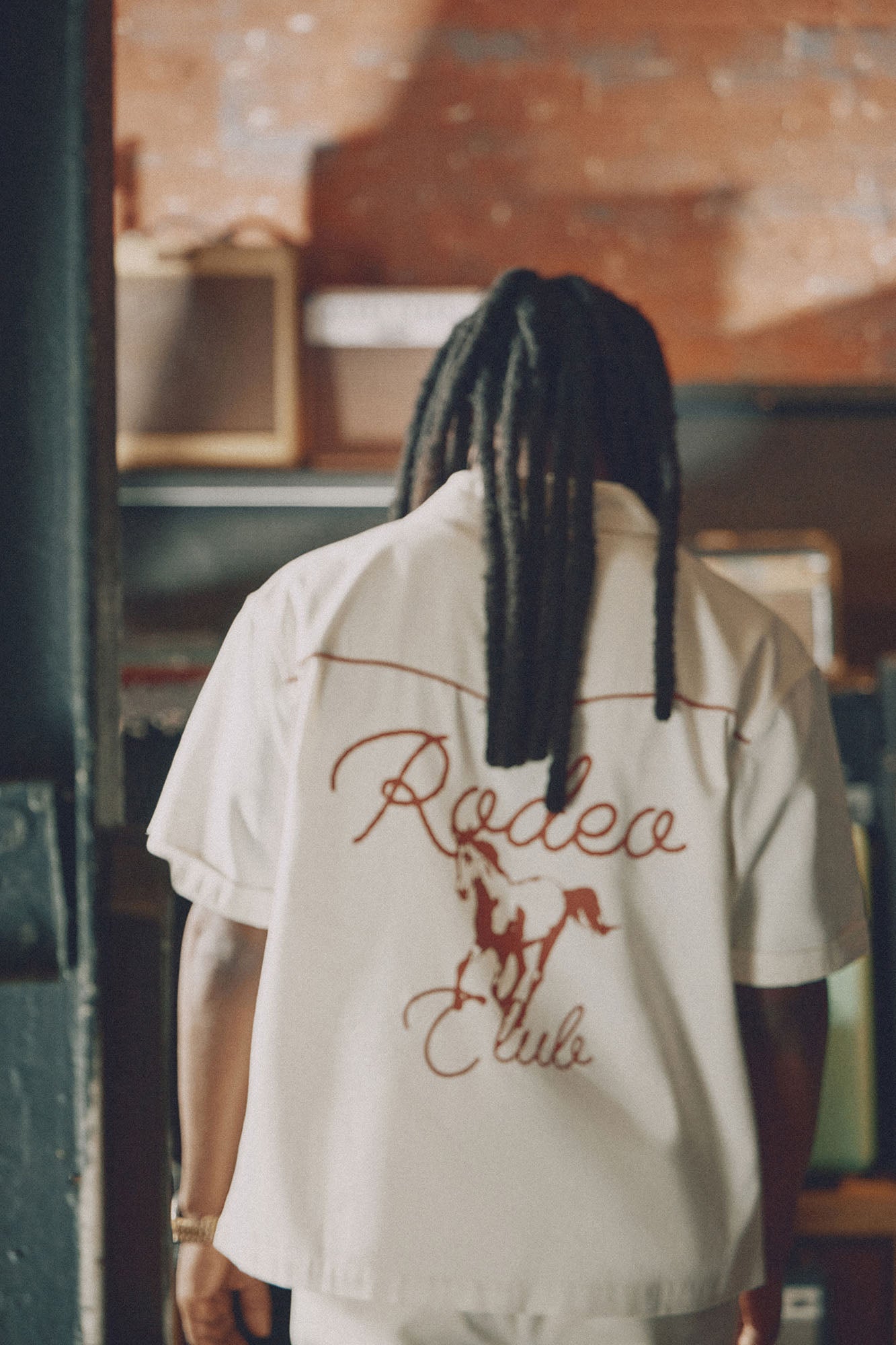Rodeo Club Cropped Shirt - Red/White