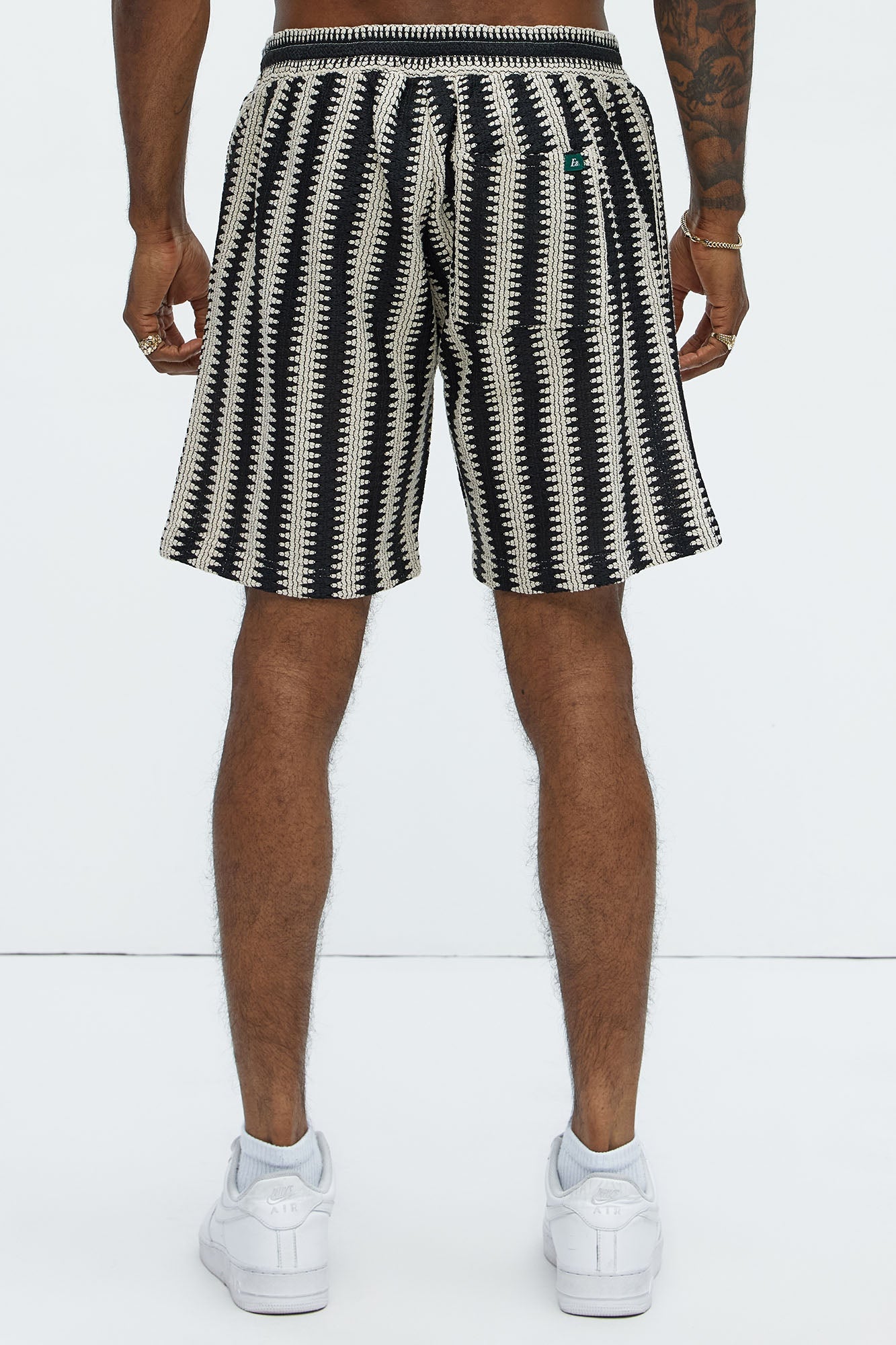 Summit Striped Relaxed Shorts - Black/combo