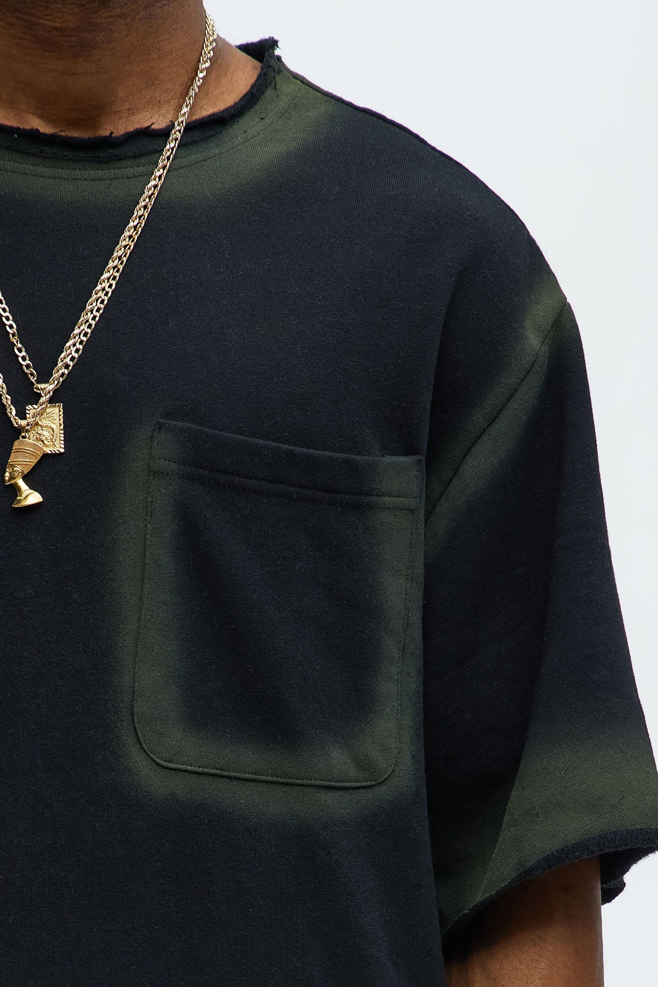 Tyson Blurred Lines Relaxed Fleece Tee - Black