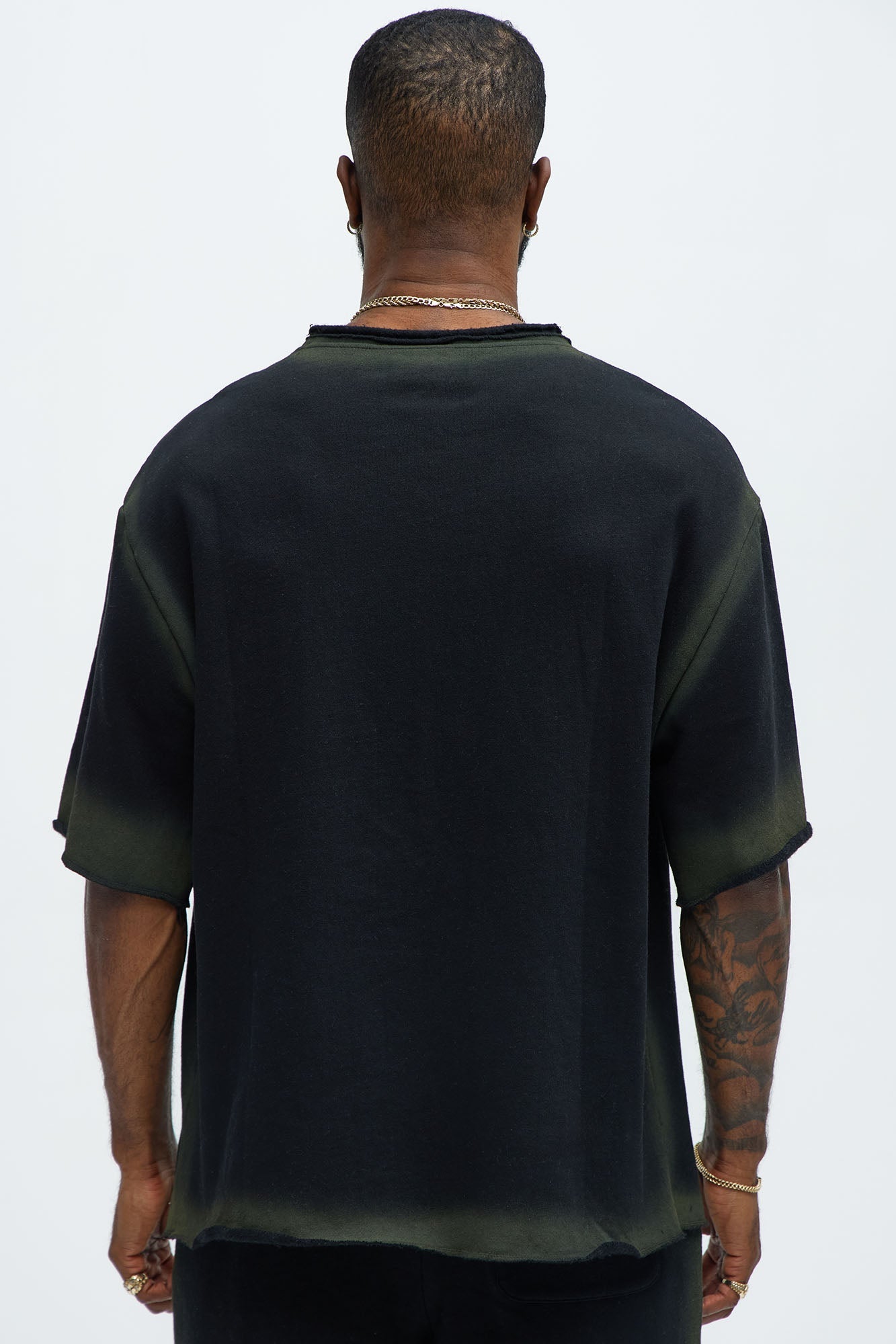 Tyson Blurred Lines Relaxed Fleece Tee - Black