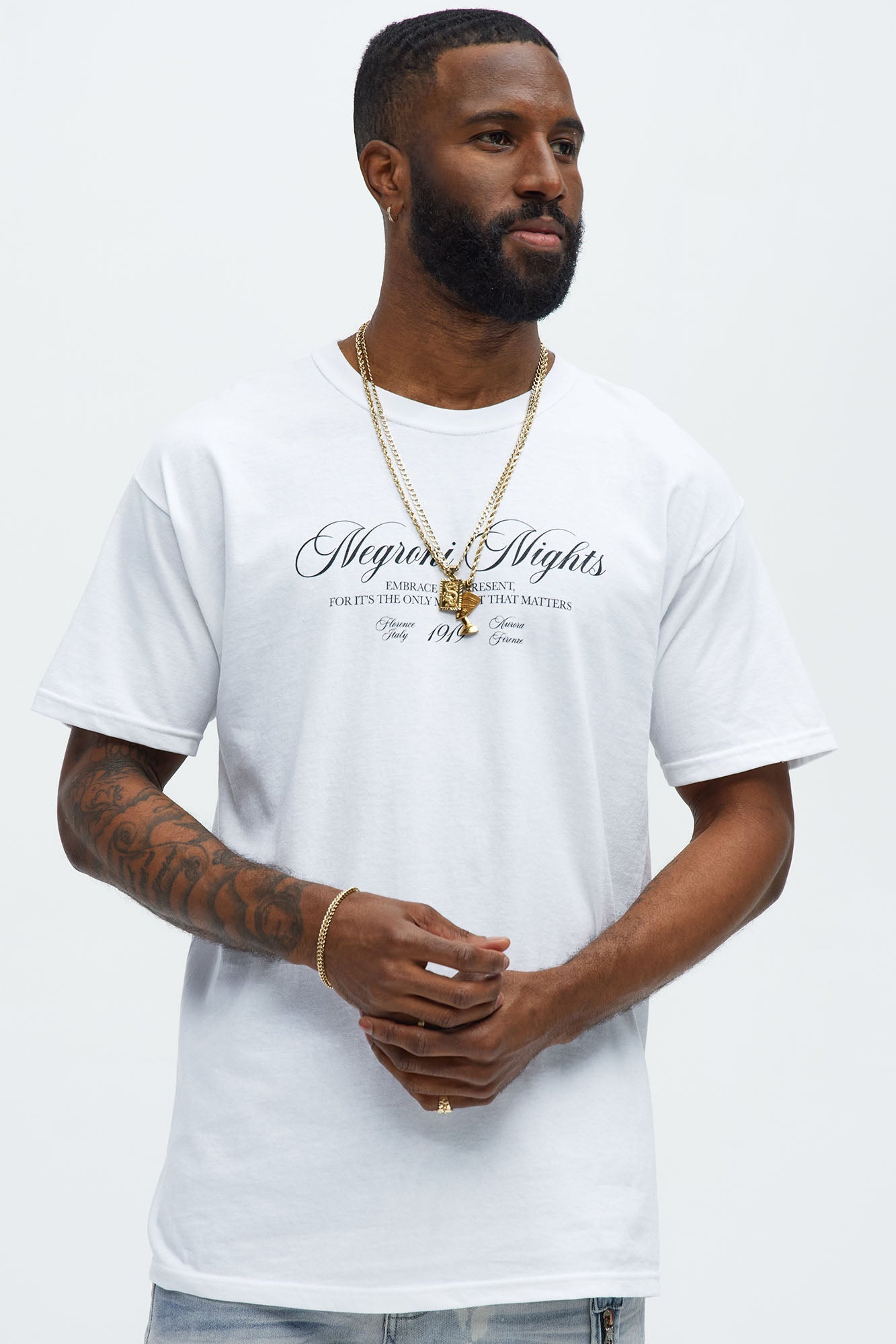 Negroni Nights Short Sleeve Tee - White