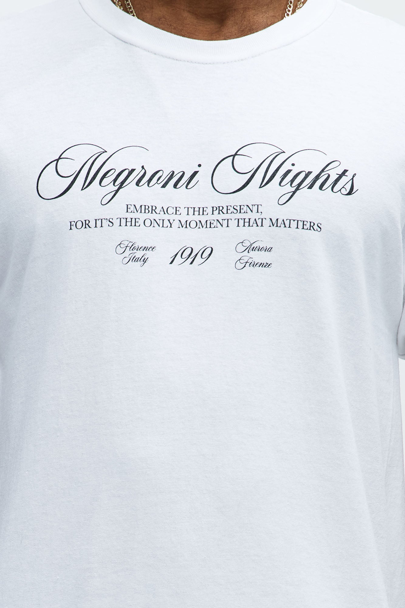 Negroni Nights Short Sleeve Tee - White