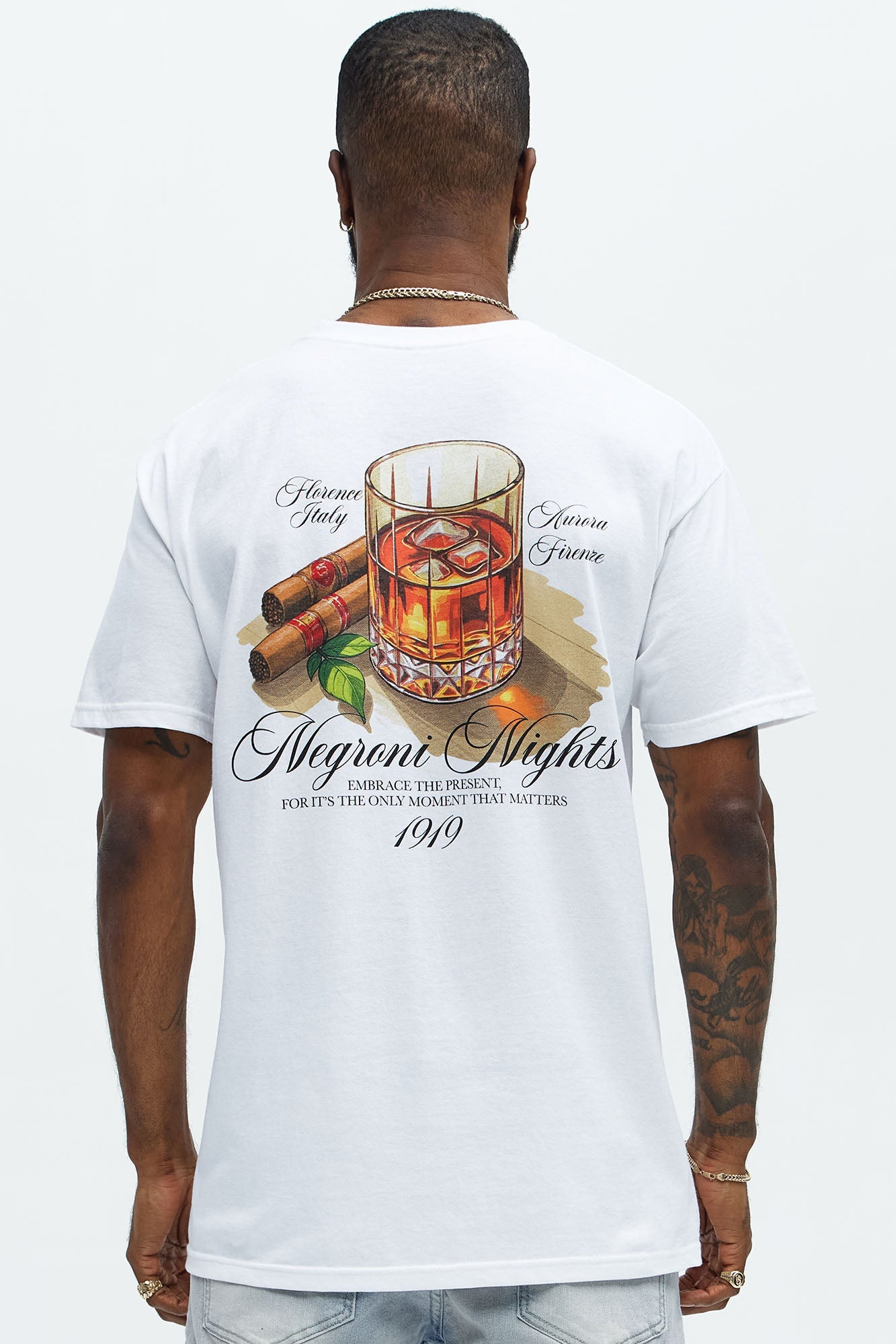 Negroni Nights Short Sleeve Tee - White