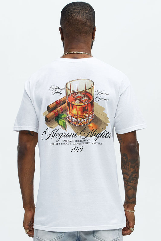 Negroni Nights Short Sleeve Tee - White