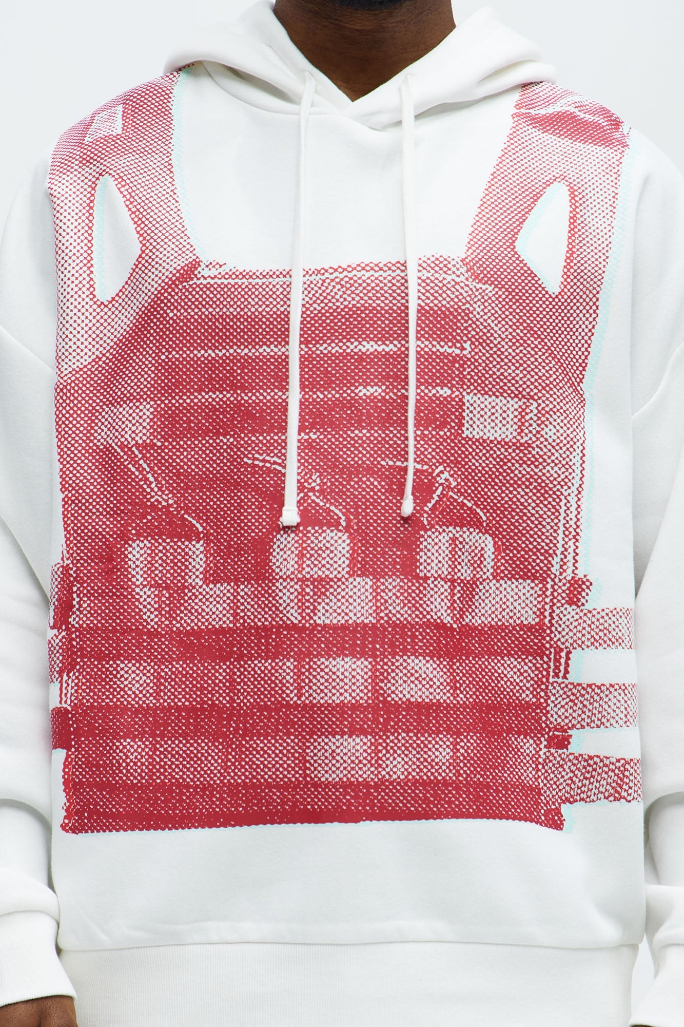 Tyson Fully Protected Oversized Hoodie - White/combo