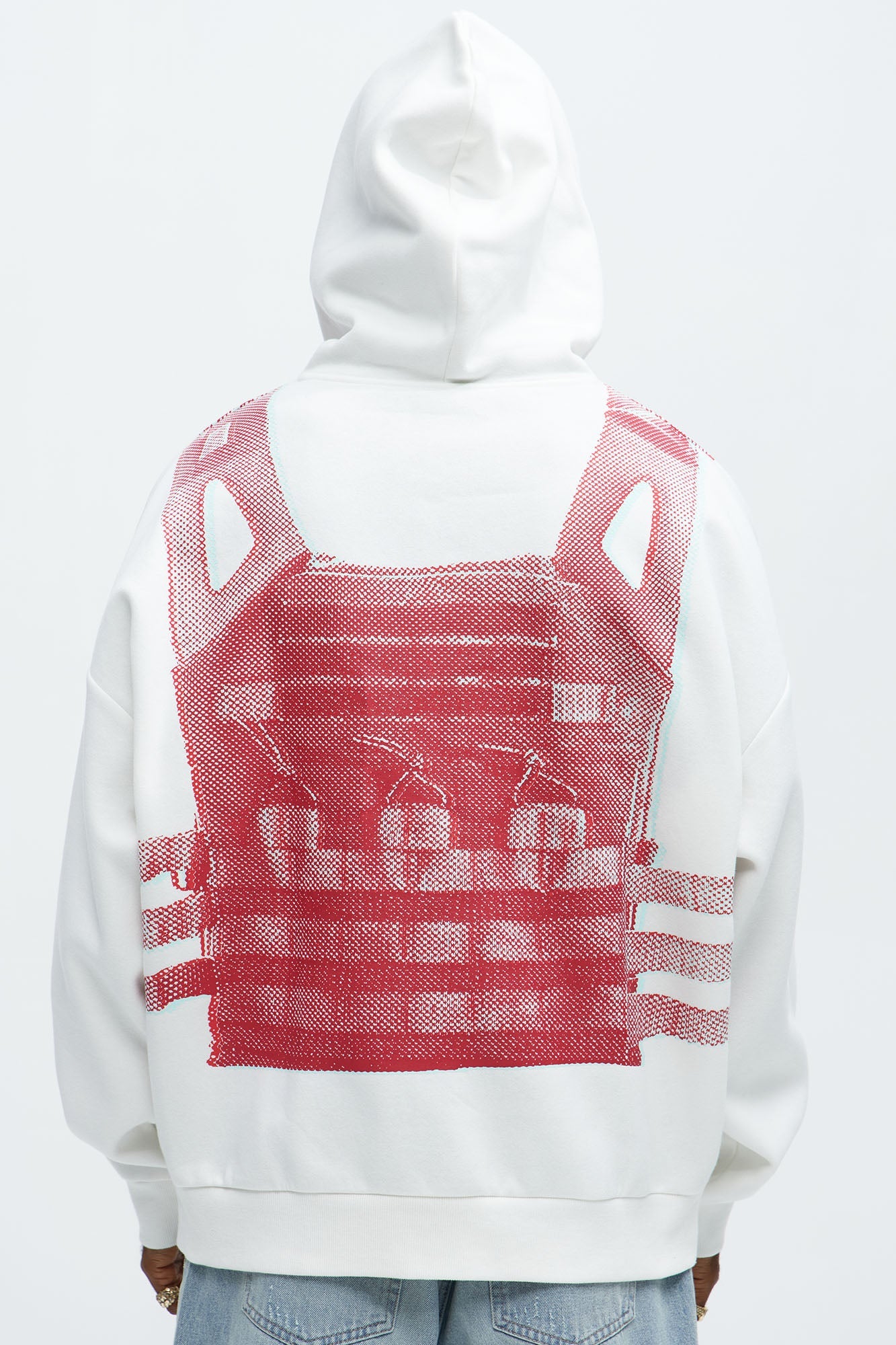 Tyson Fully Protected Oversized Hoodie - White/combo