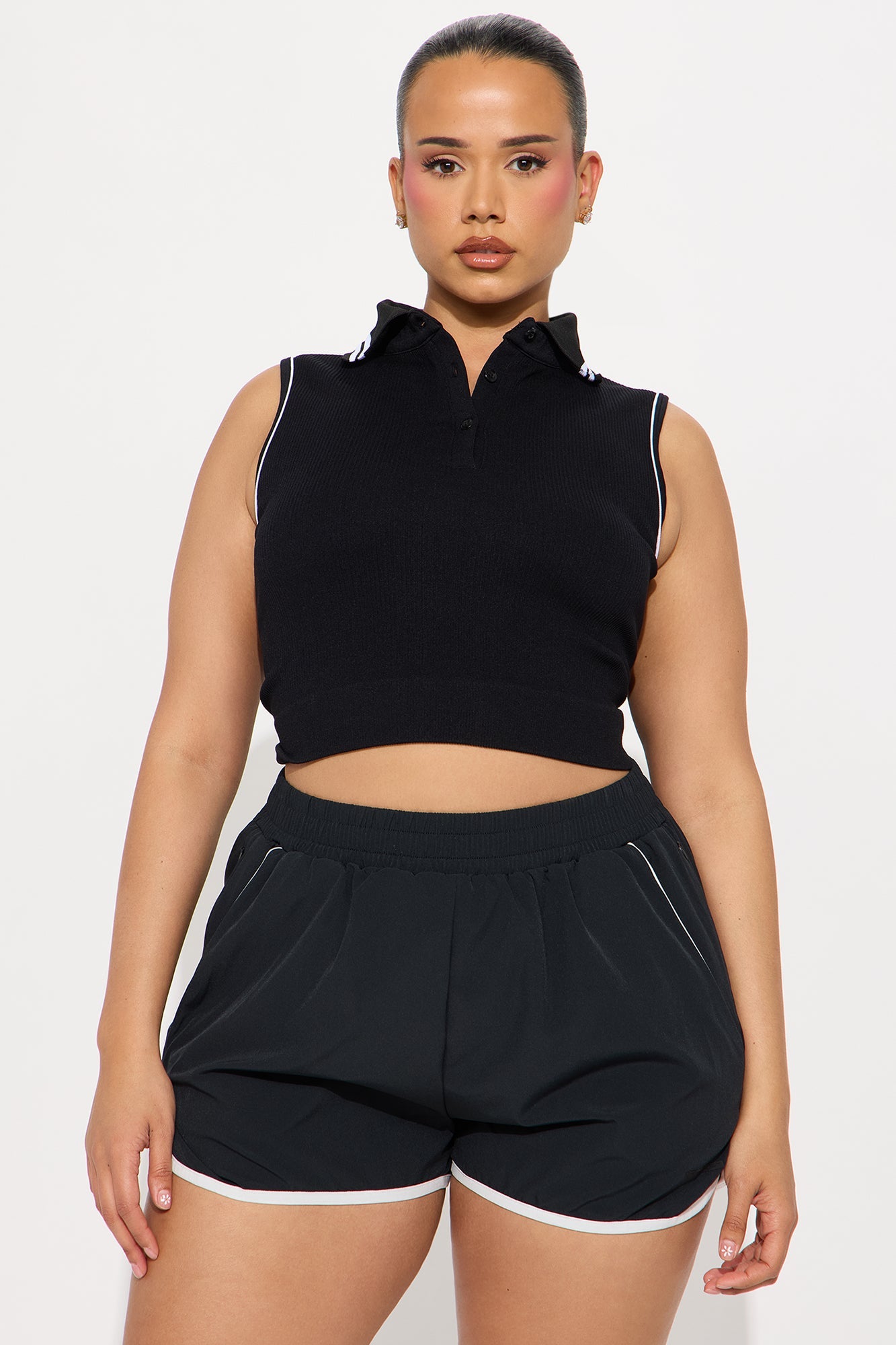 Clubhouse Charm Effortless Seamless Active Top - Black